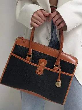 Classic Vintage Dooney & Bourke Two-Toned Leather Bag