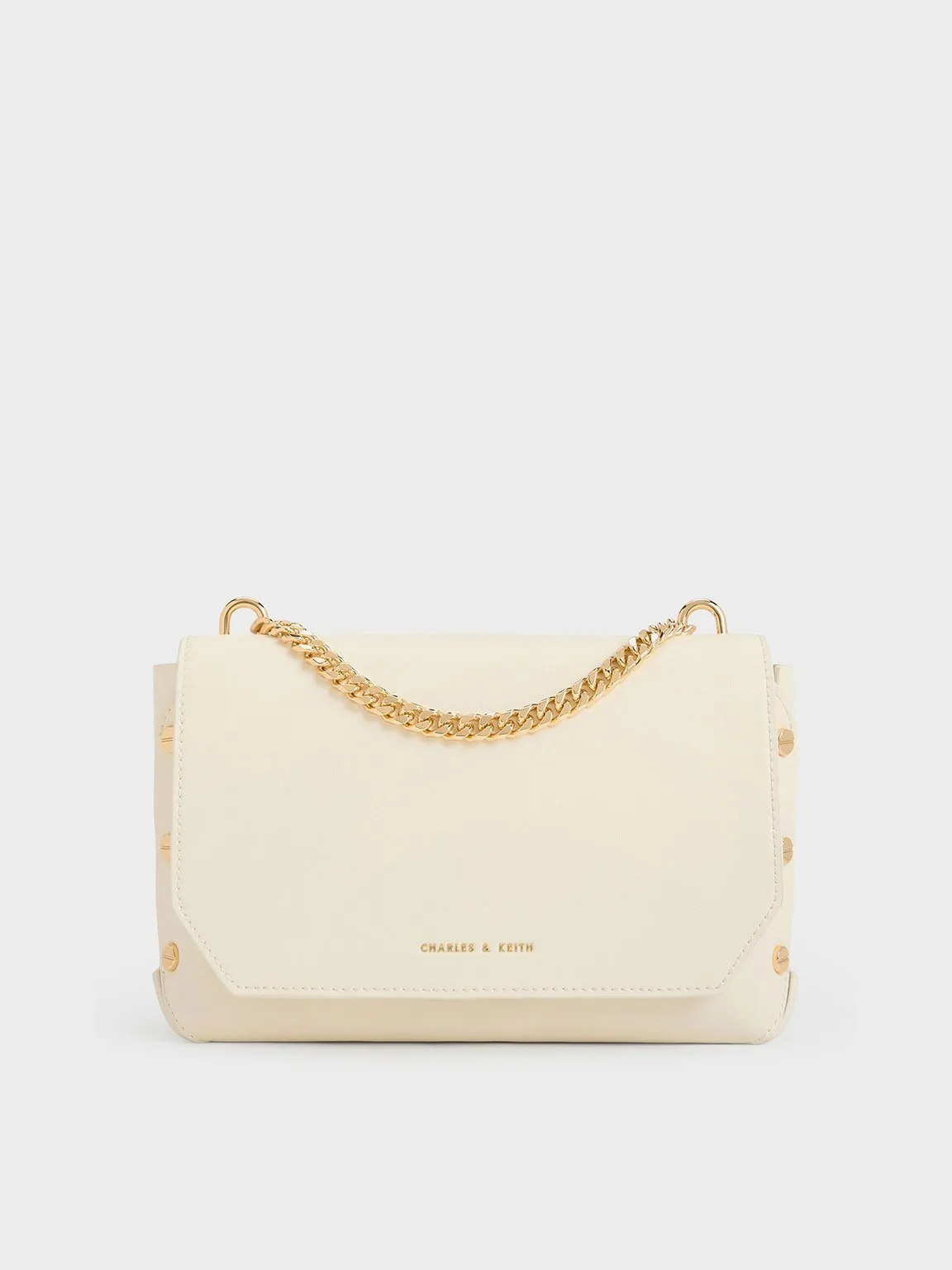 Clea Chain-Handle Bag - Cream