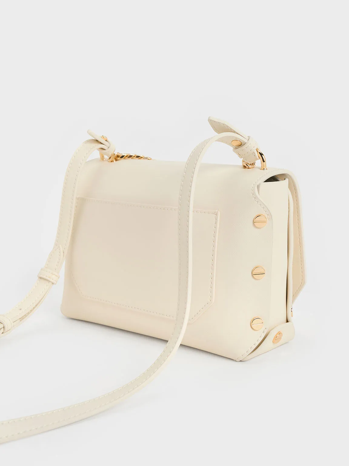 Clea Chain-Handle Bag - Cream