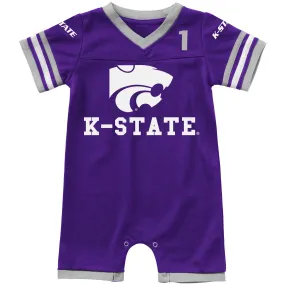 Colosseum Kansas State Wildcats Newborn & Infant Purple Bumpo Football Logo Romper