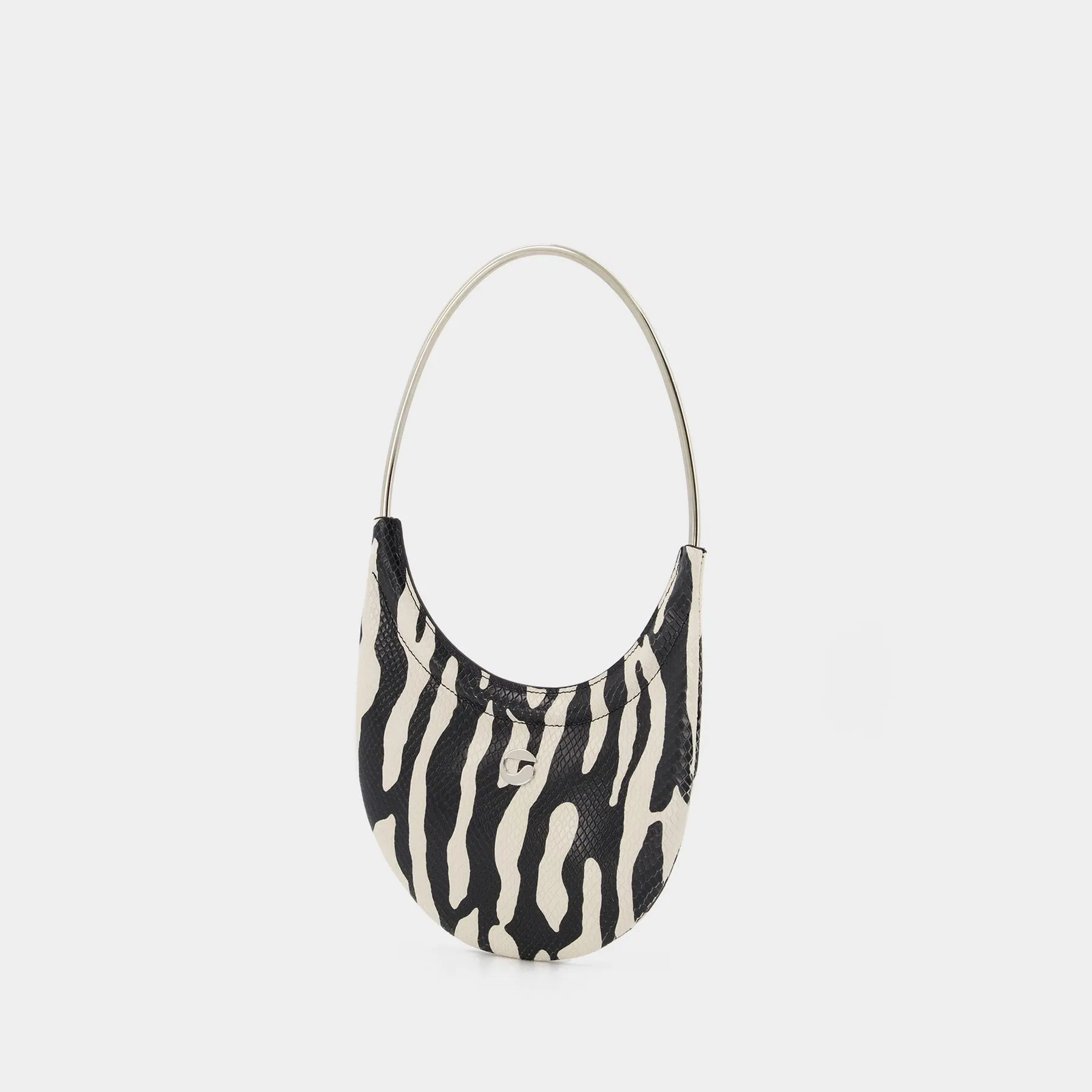 Coperni  Ring Swipe Zebra Print Handbag - Coperni - Black/White - Leather