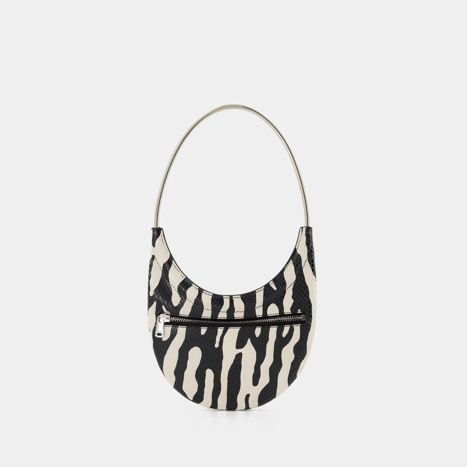 Coperni  Ring Swipe Zebra Print Handbag - Coperni - Black/White - Leather