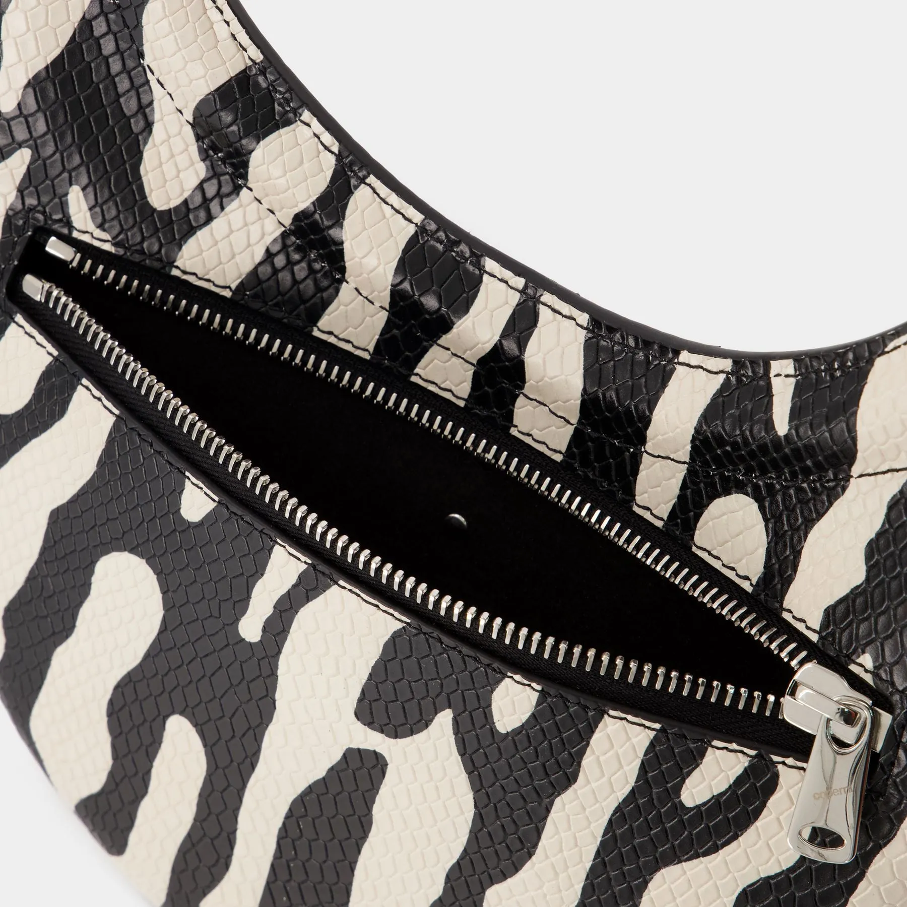 Coperni  Ring Swipe Zebra Print Handbag - Coperni - Black/White - Leather