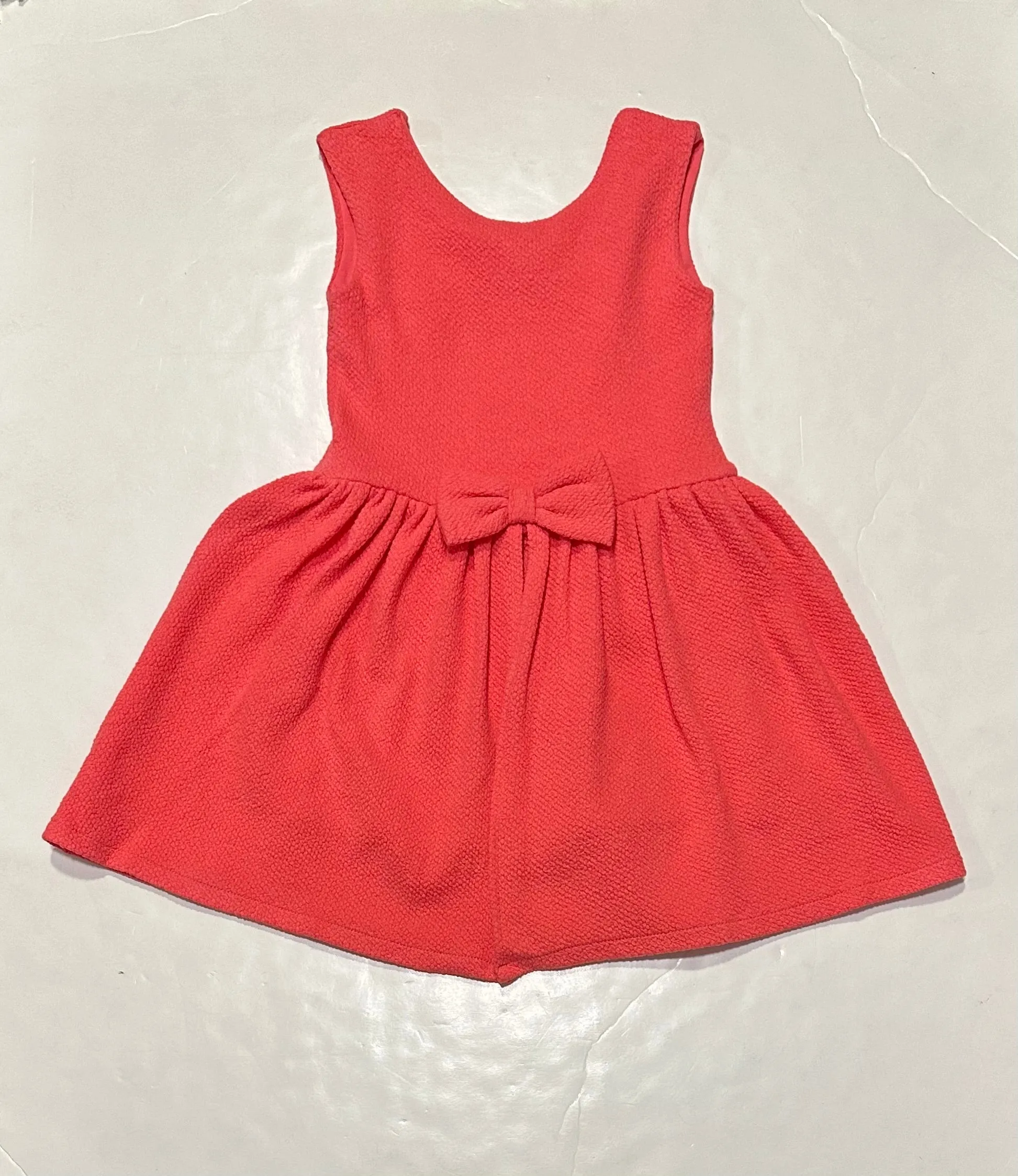 Coral Romper w/Bow