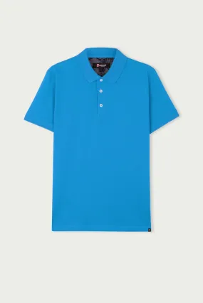 Cotton Man Polo Navy Blue