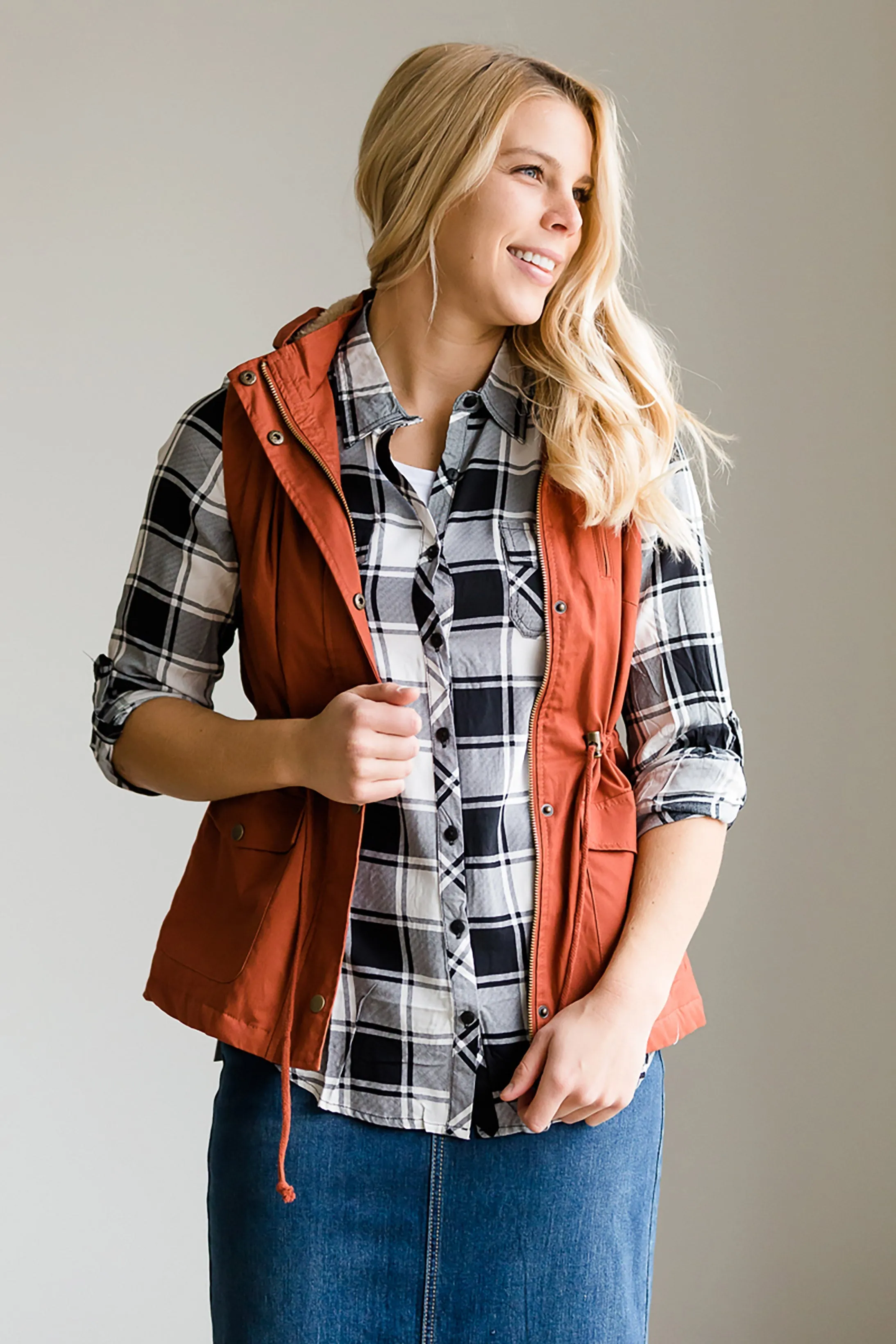 Cozy Sherpa Button Up Vest - FINAL SALE