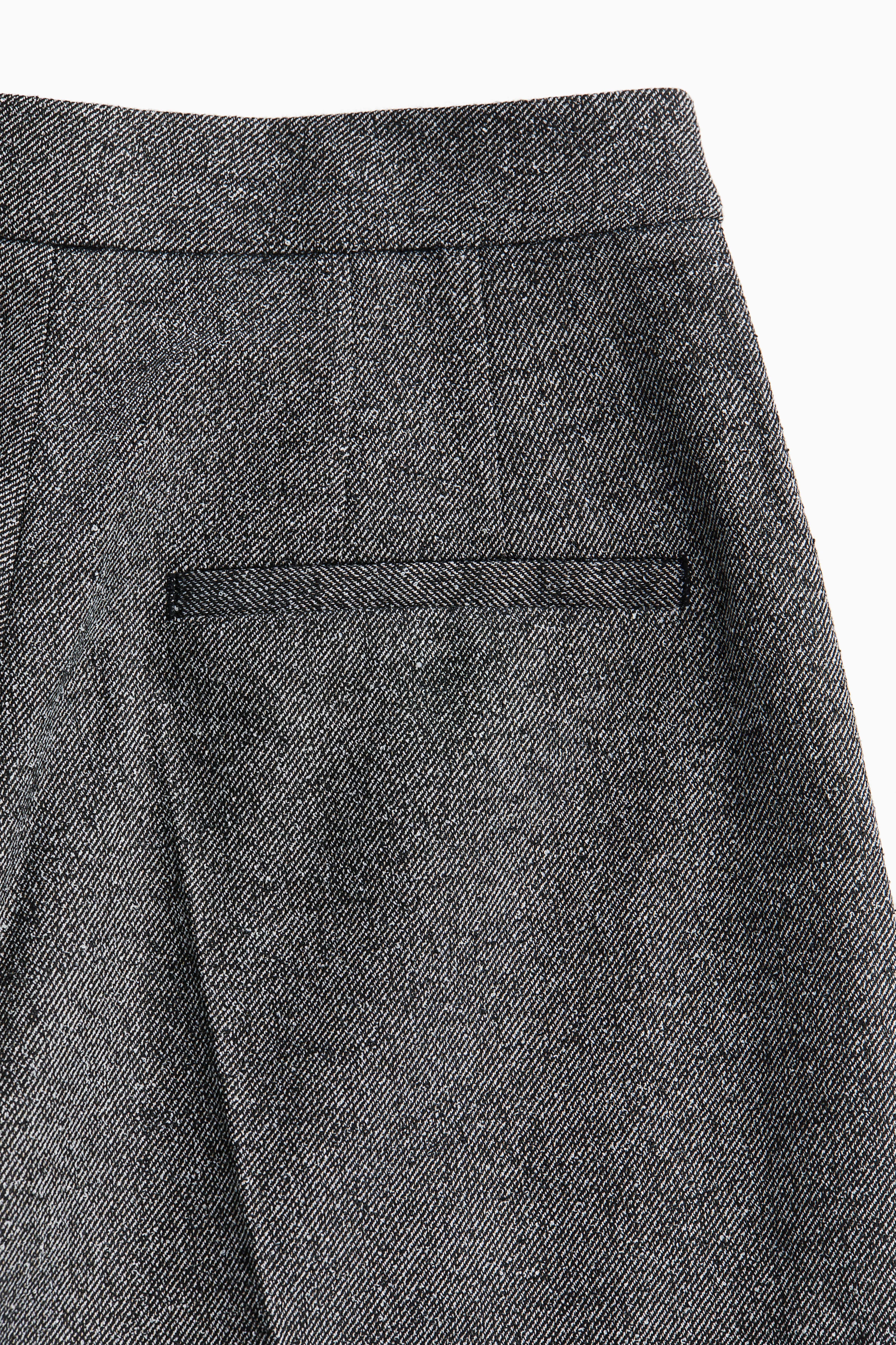 Crease-leg trousers - High waist - Long - Dark grey marl - Ladies | H&M GB