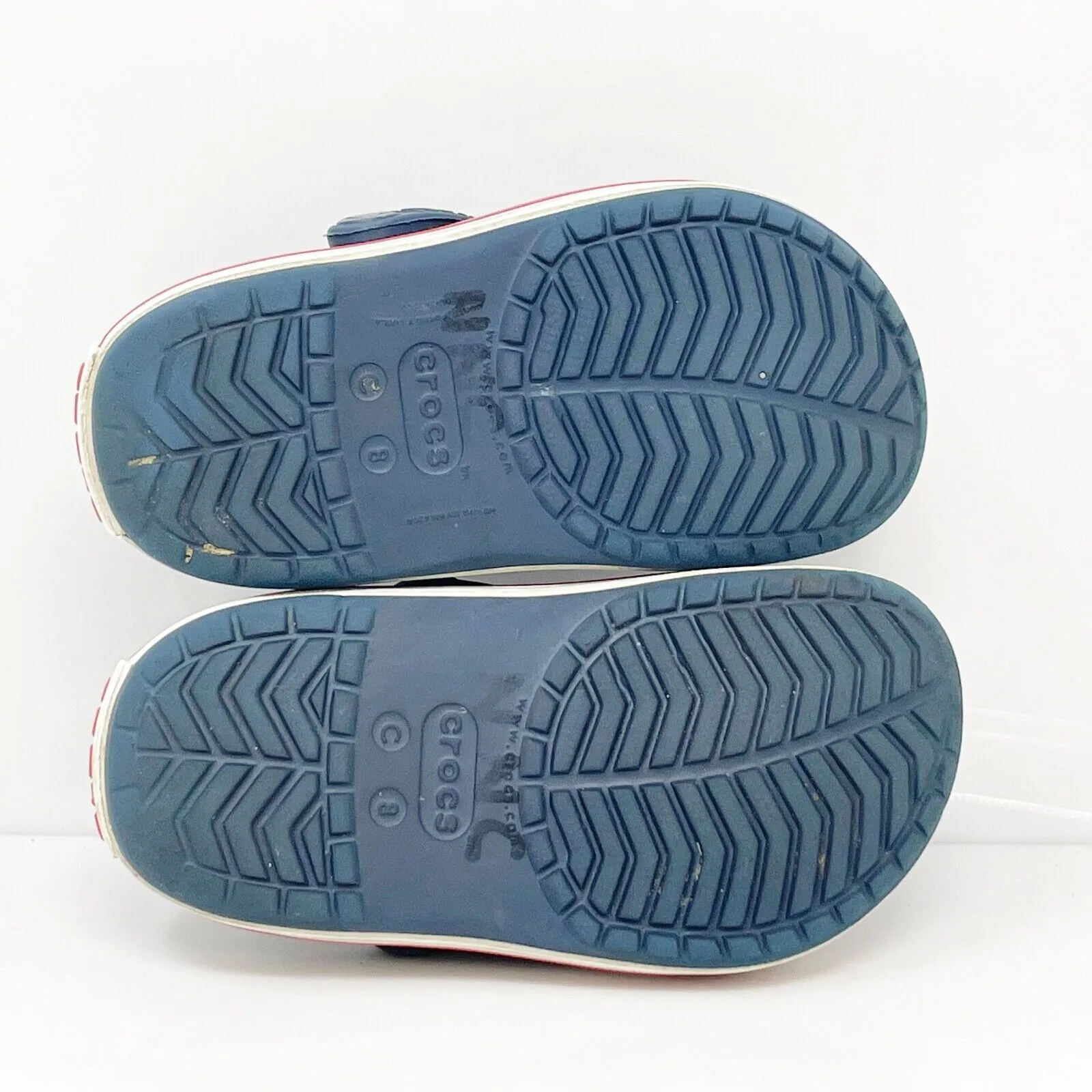 Crocs Boys Classic Blue Crocband Closed Toe Slip On Clog Shoes Size 8 C