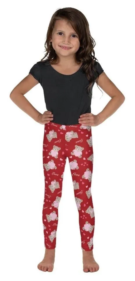 Cute Teddy Bear Kid's Leggings