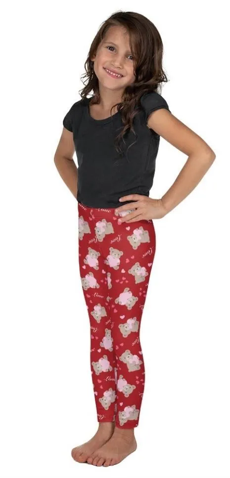 Cute Teddy Bear Kid's Leggings