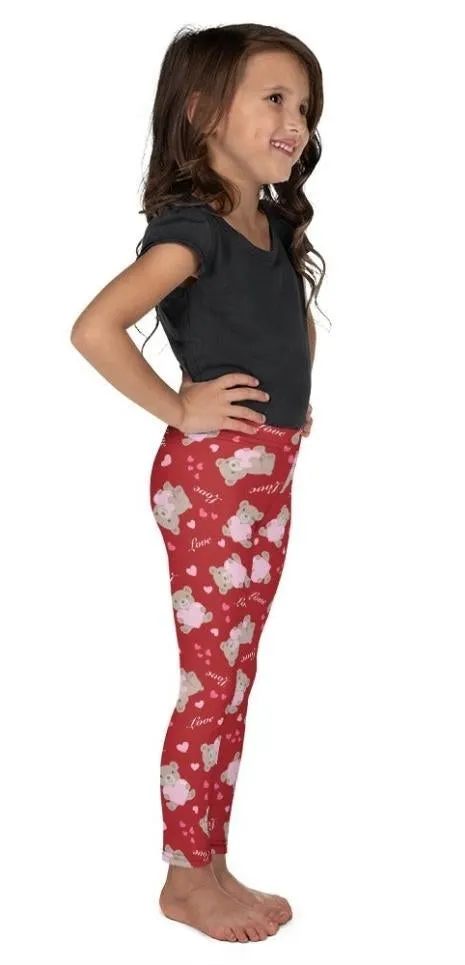 Cute Teddy Bear Kid's Leggings