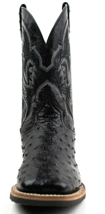 Dan Post Black Full Quill Ostrich Western Boot