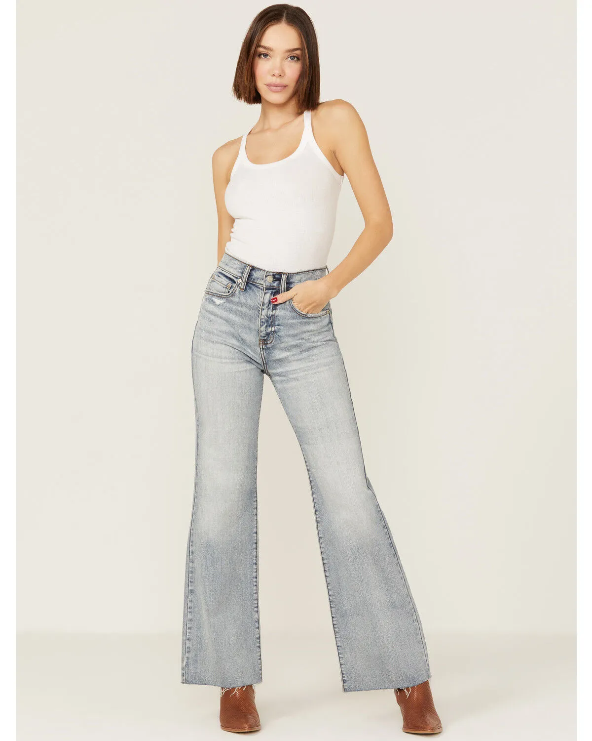 Daze Women's Far Out High Rise Wide Leg Jeans