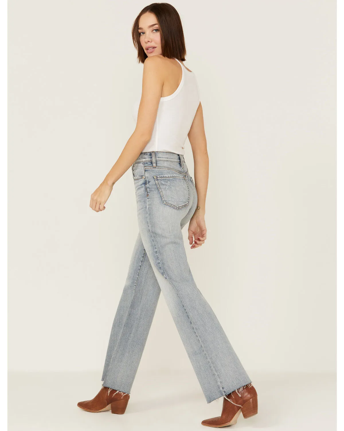 Daze Women's Far Out High Rise Wide Leg Jeans