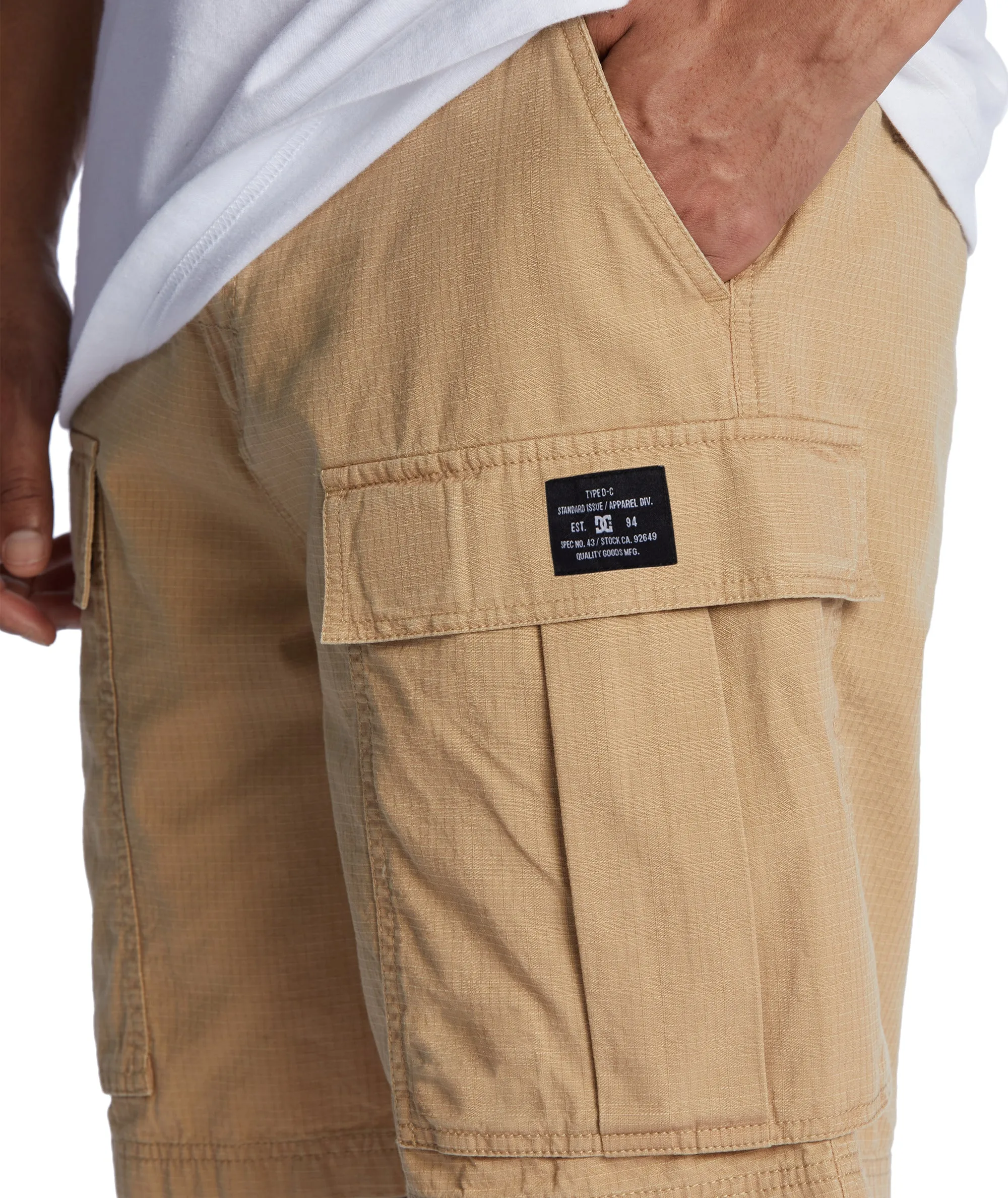 DC Shoes Mens Tundra Casual Multi Pocket Mid Length Cargo Shorts