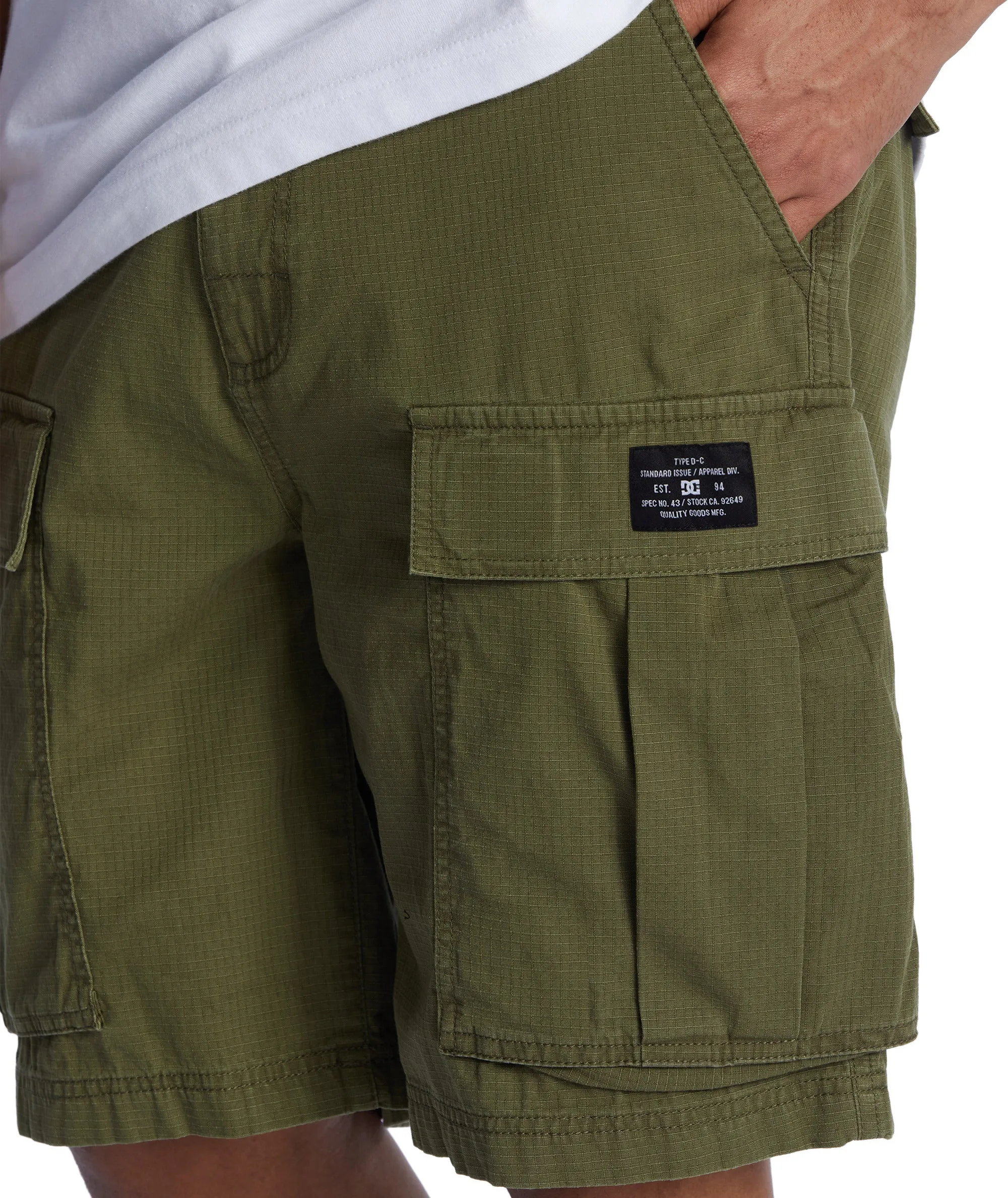 DC Shoes Mens Tundra Casual Multi Pocket Mid Length Cargo Shorts