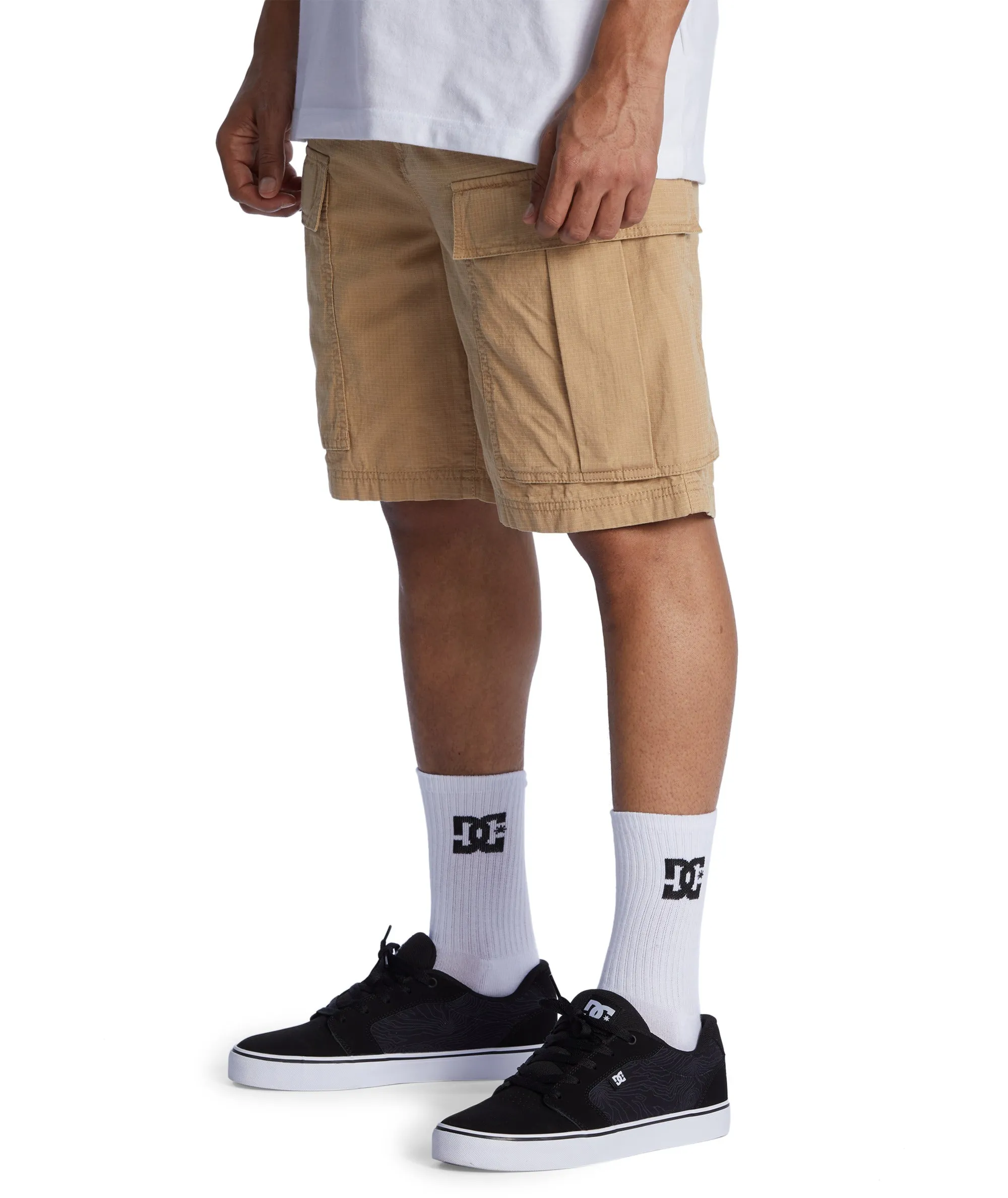 DC Shoes Mens Tundra Casual Multi Pocket Mid Length Cargo Shorts