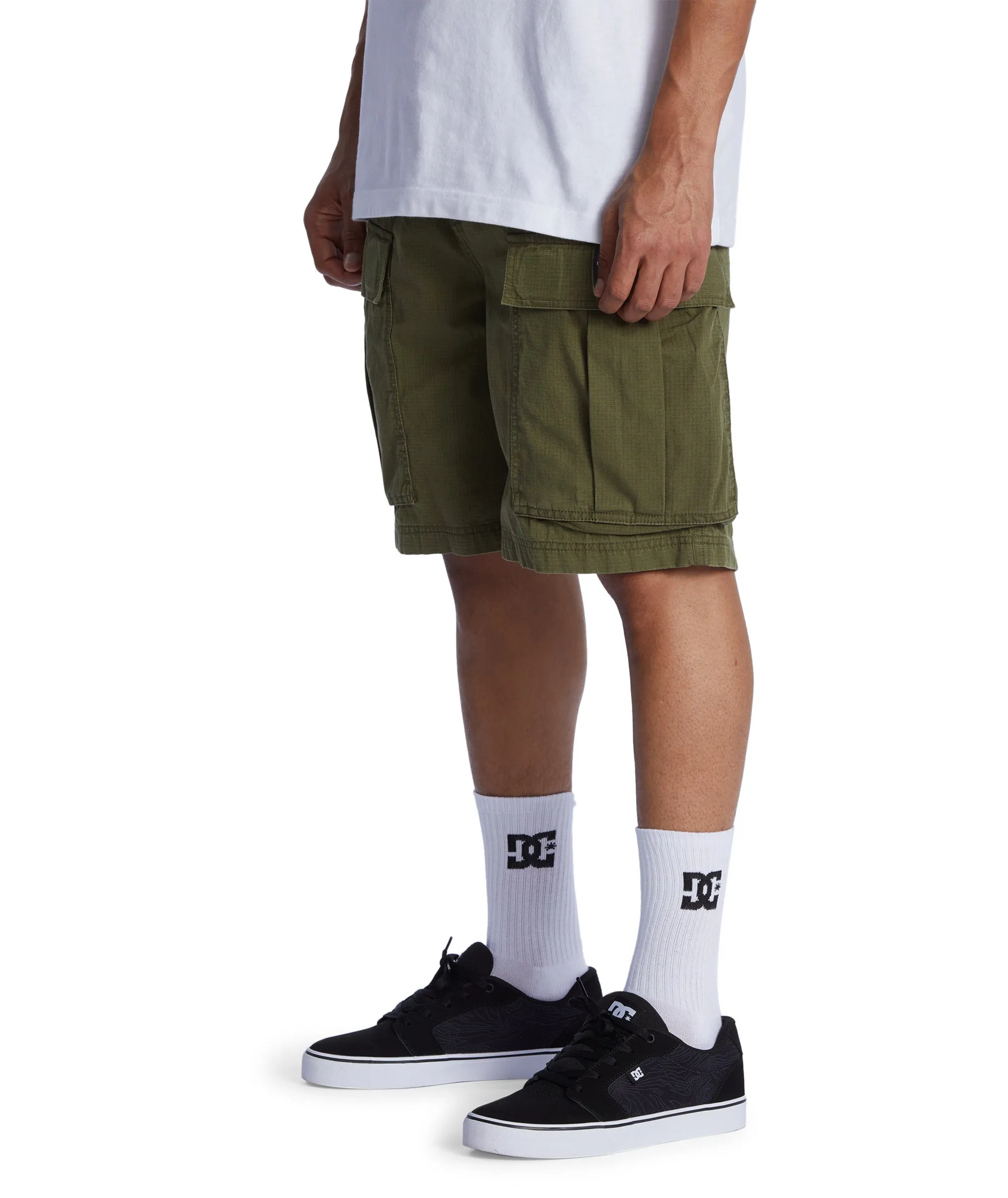 DC Shoes Mens Tundra Casual Multi Pocket Mid Length Cargo Shorts