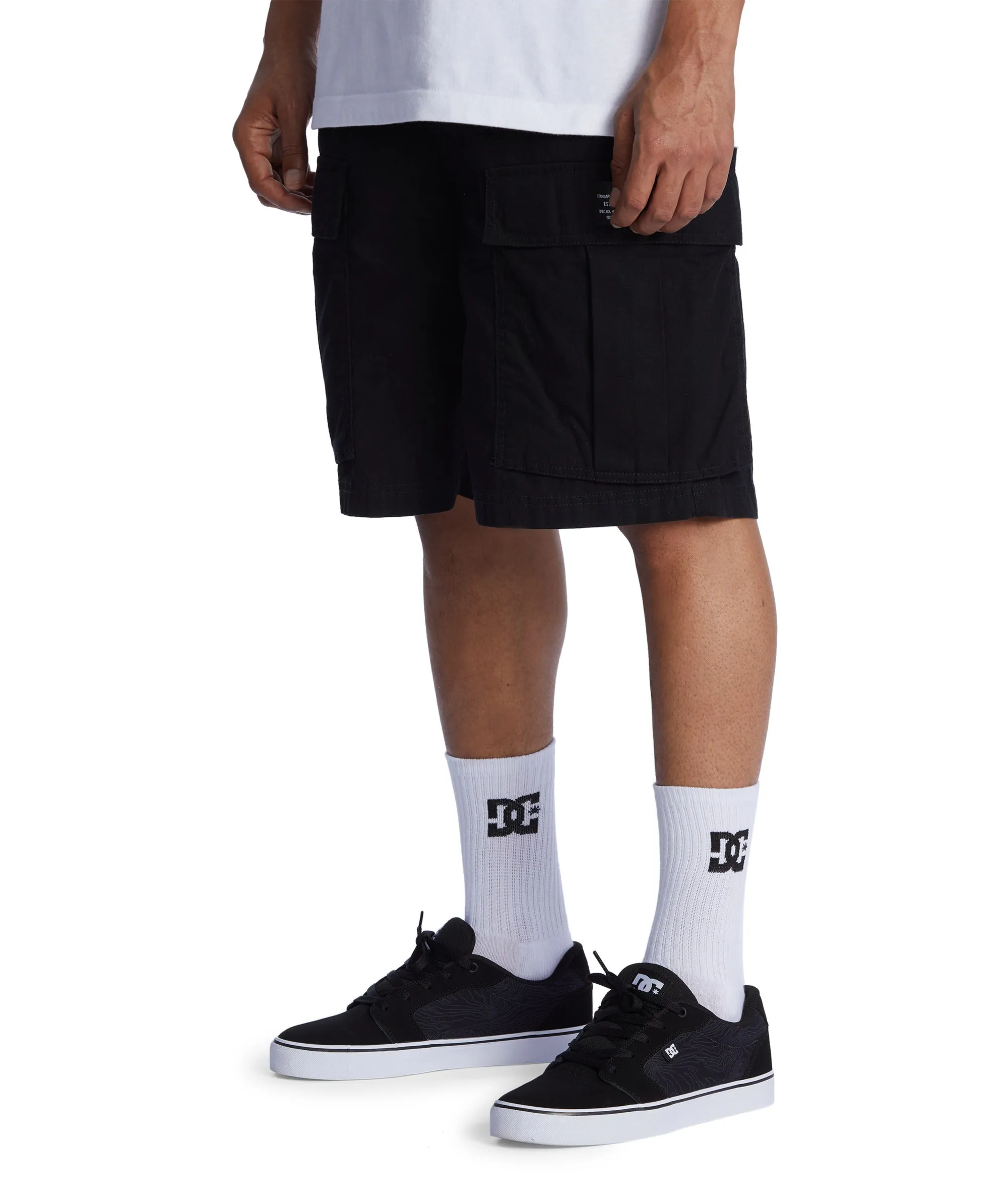 DC Shoes Mens Tundra Casual Multi Pocket Mid Length Cargo Shorts