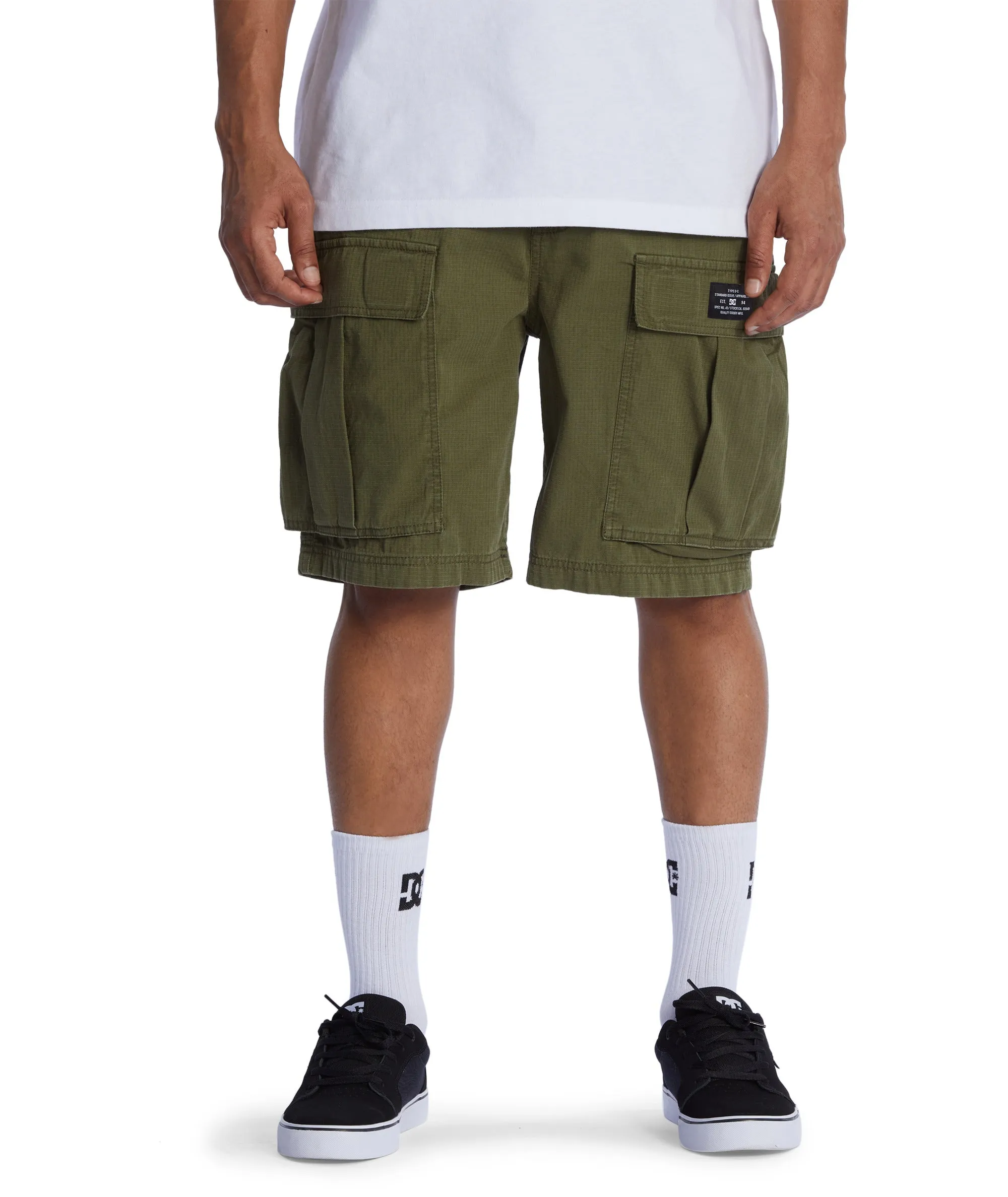 DC Shoes Mens Tundra Casual Multi Pocket Mid Length Cargo Shorts