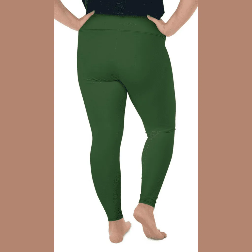 Deep Forest Green Plus Size Leggings