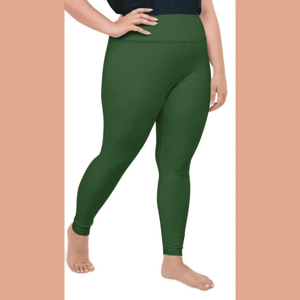 Deep Forest Green Plus Size Leggings