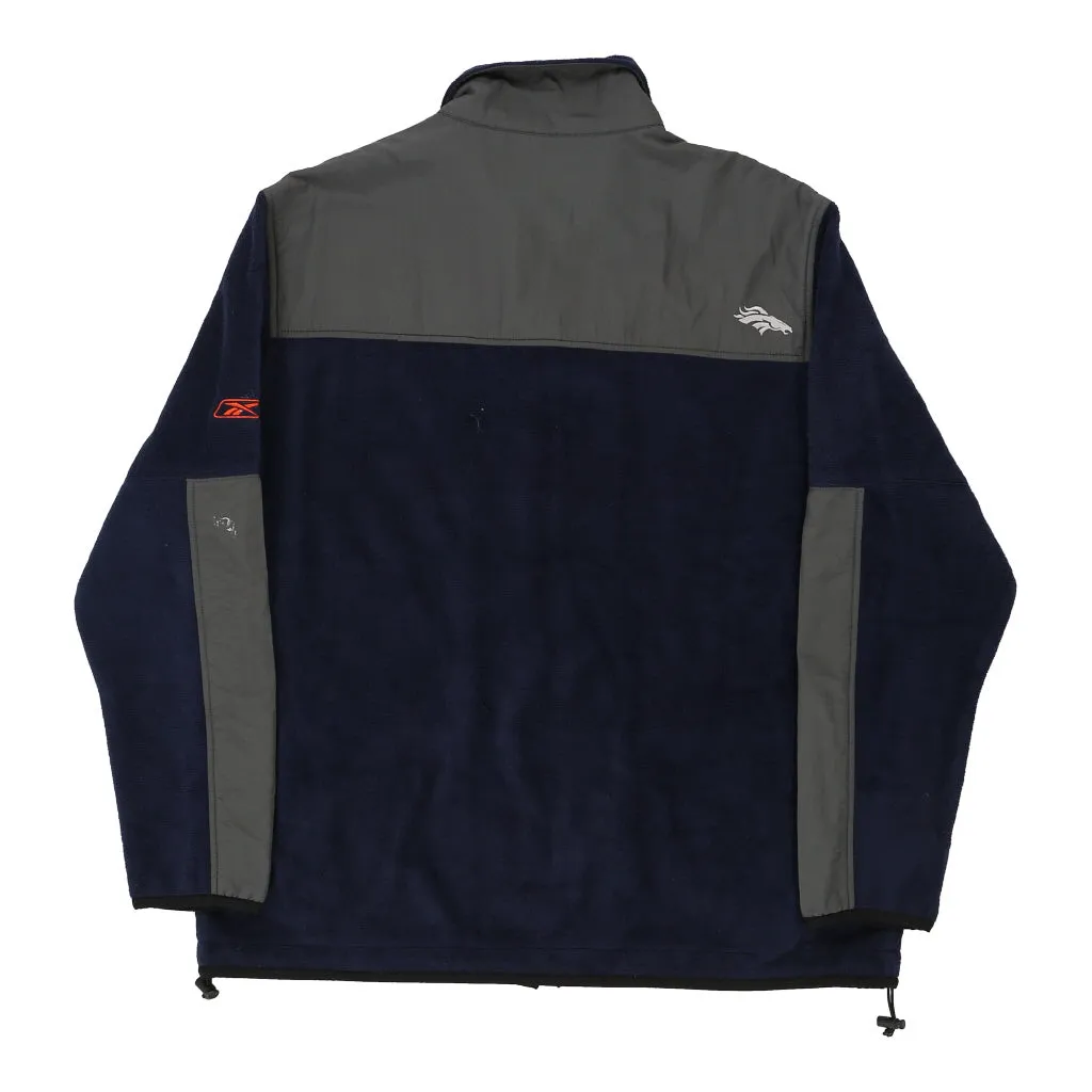 Denver Broncos Reebok NFL Fleece Jacket - XL Navy Polyester