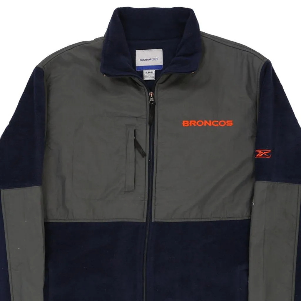 Denver Broncos Reebok NFL Fleece Jacket - XL Navy Polyester