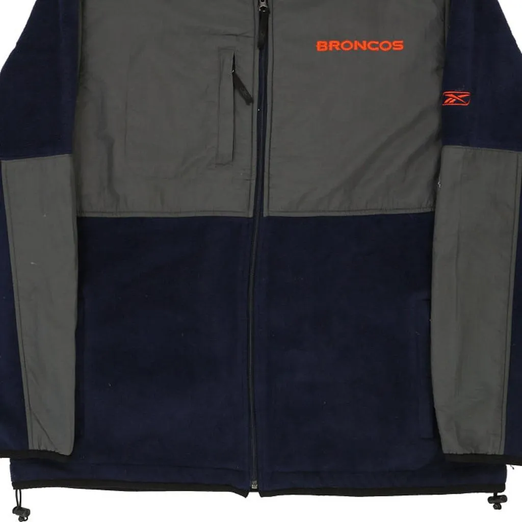 Denver Broncos Reebok NFL Fleece Jacket - XL Navy Polyester