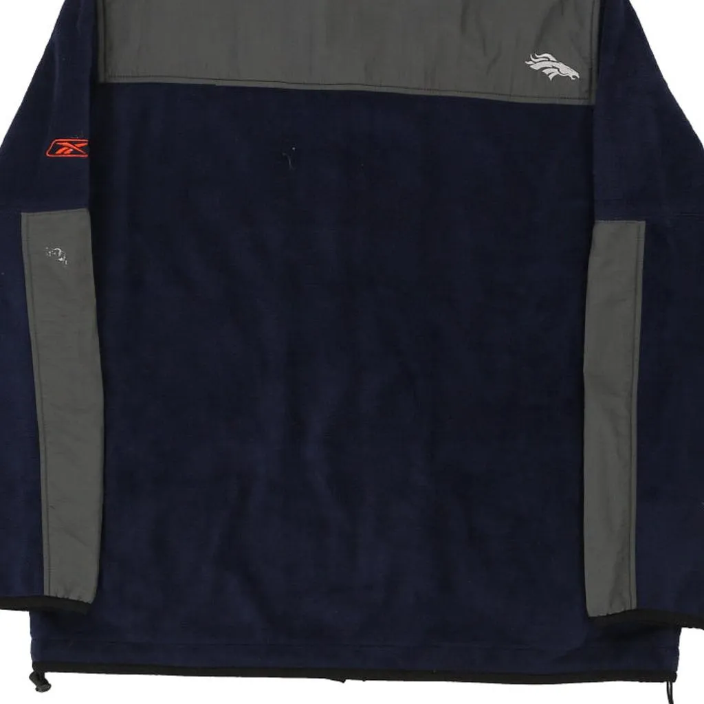 Denver Broncos Reebok NFL Fleece Jacket - XL Navy Polyester