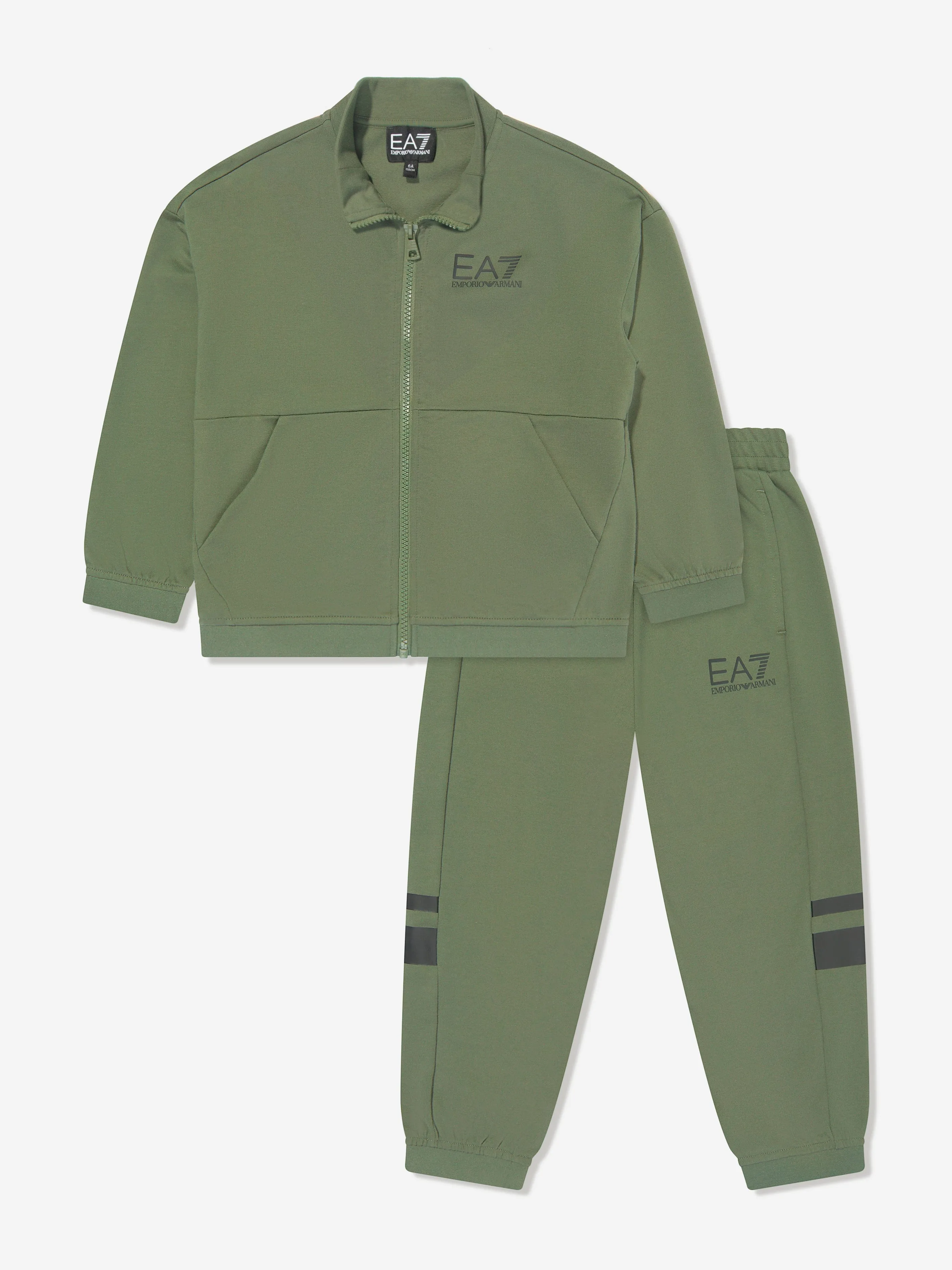 EA7 Emporio Armani Boys Logo Tracksuit in Green