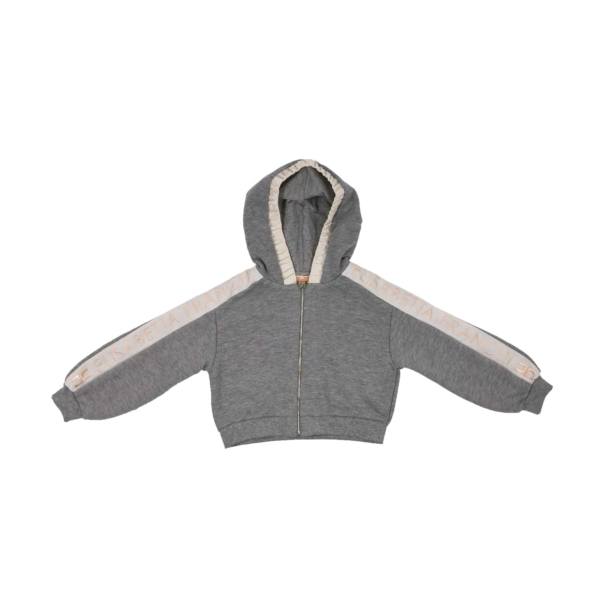 Elisabetta Franchi Kids Girl's Logo Print Grey Tracksuit