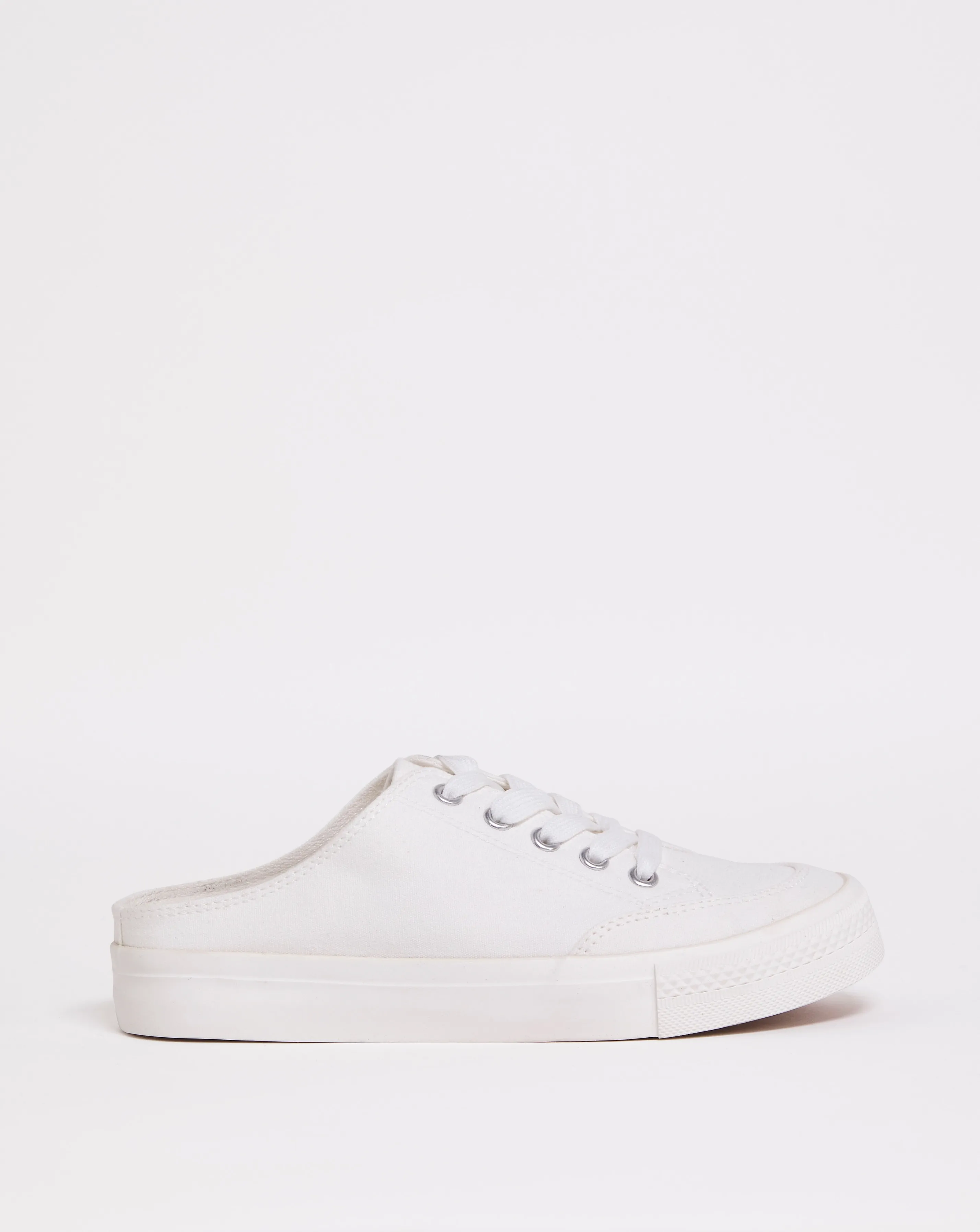 Ely Mule Canvas Trainers Wide E Fit