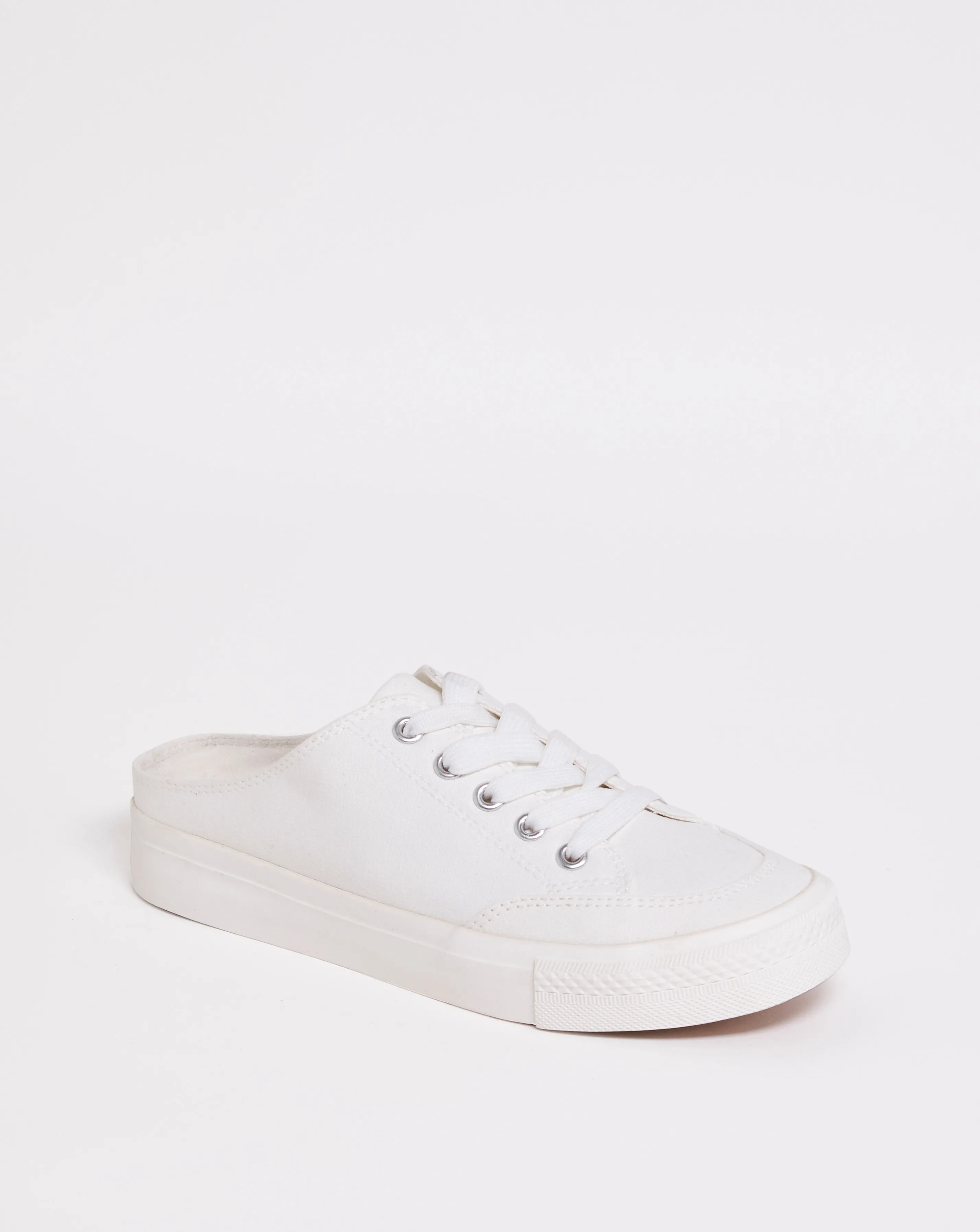 Ely Mule Canvas Trainers Wide E Fit