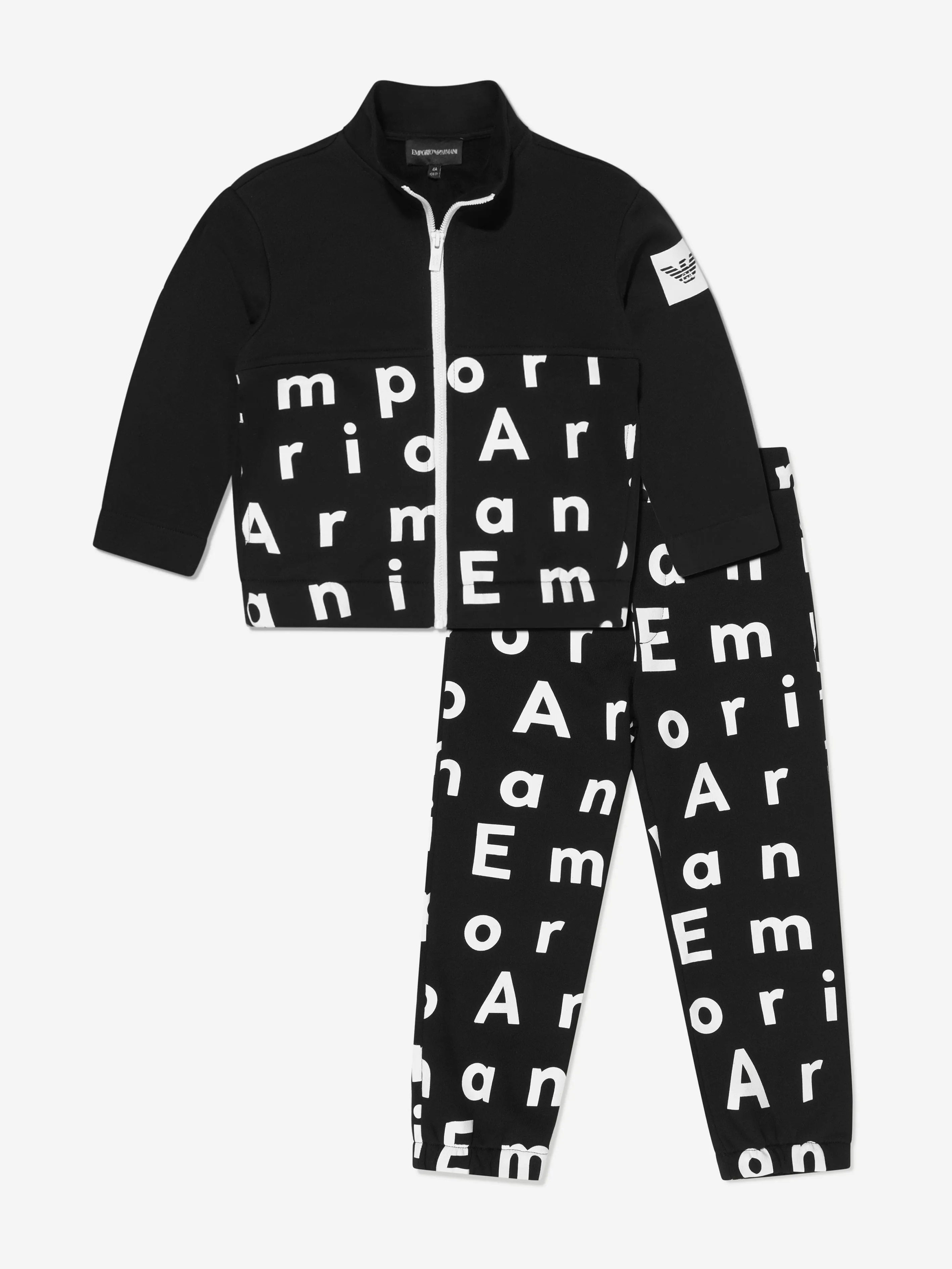 Emporio Armani - Boys All Over Logo Print Tracksuit | Childsplay Clothing