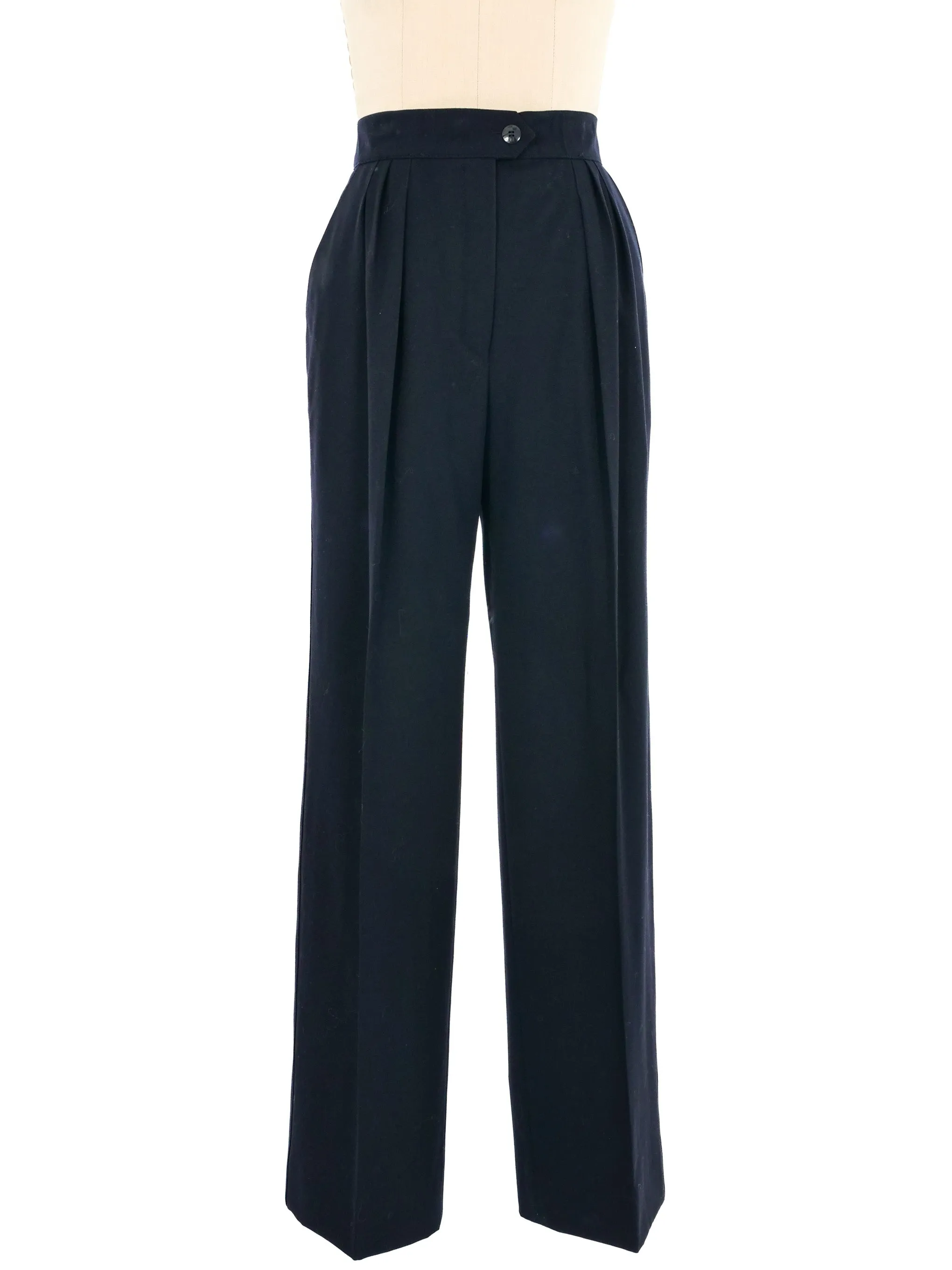 Escada Black High Waisted Flared Trousers