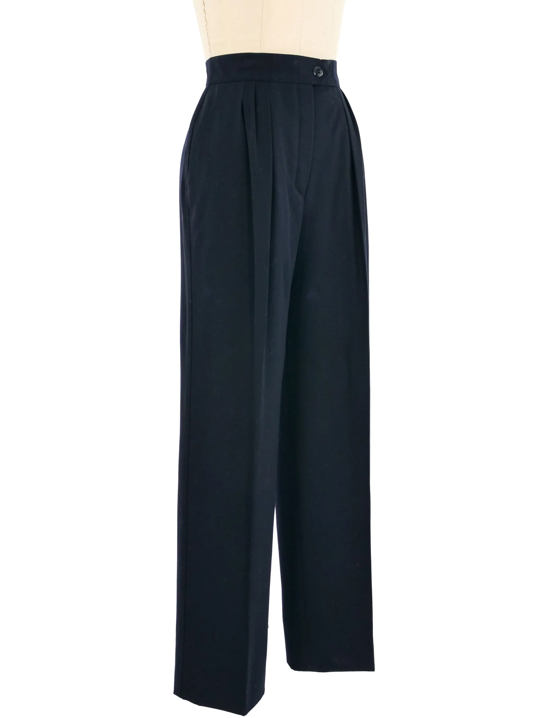 Escada Black High Waisted Flared Trousers