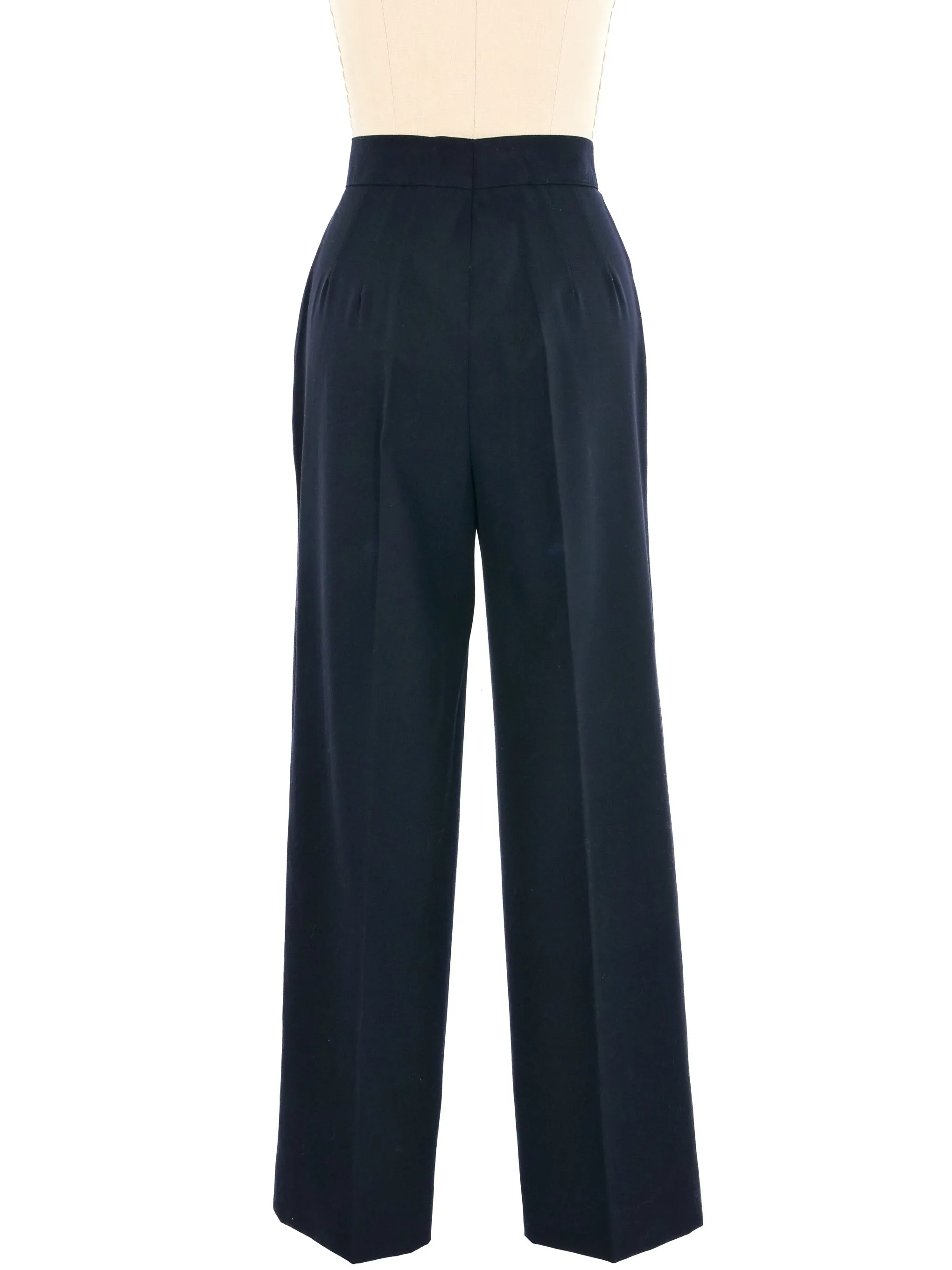 Escada Black High Waisted Flared Trousers