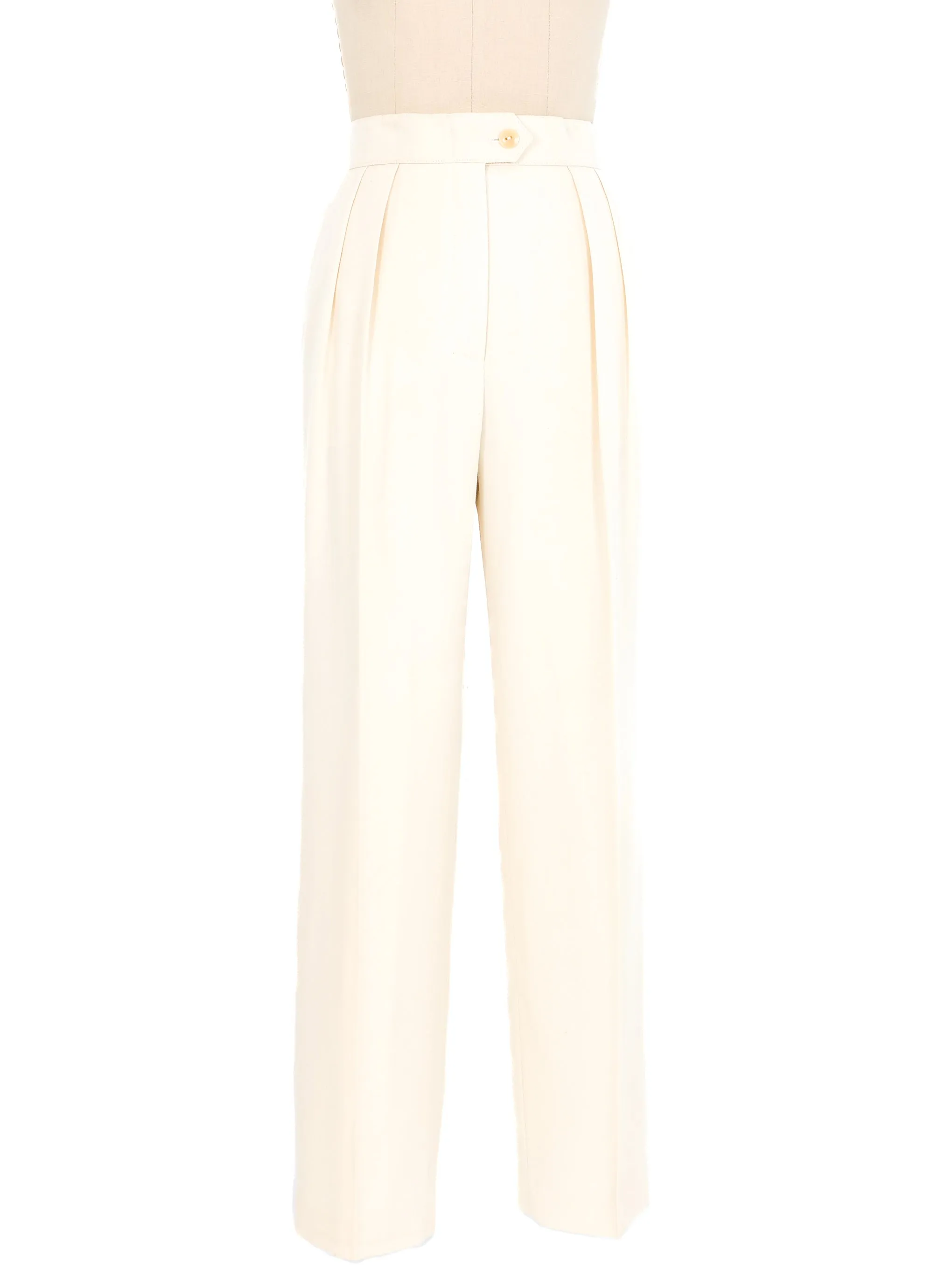 Escada White High Waisted Trousers