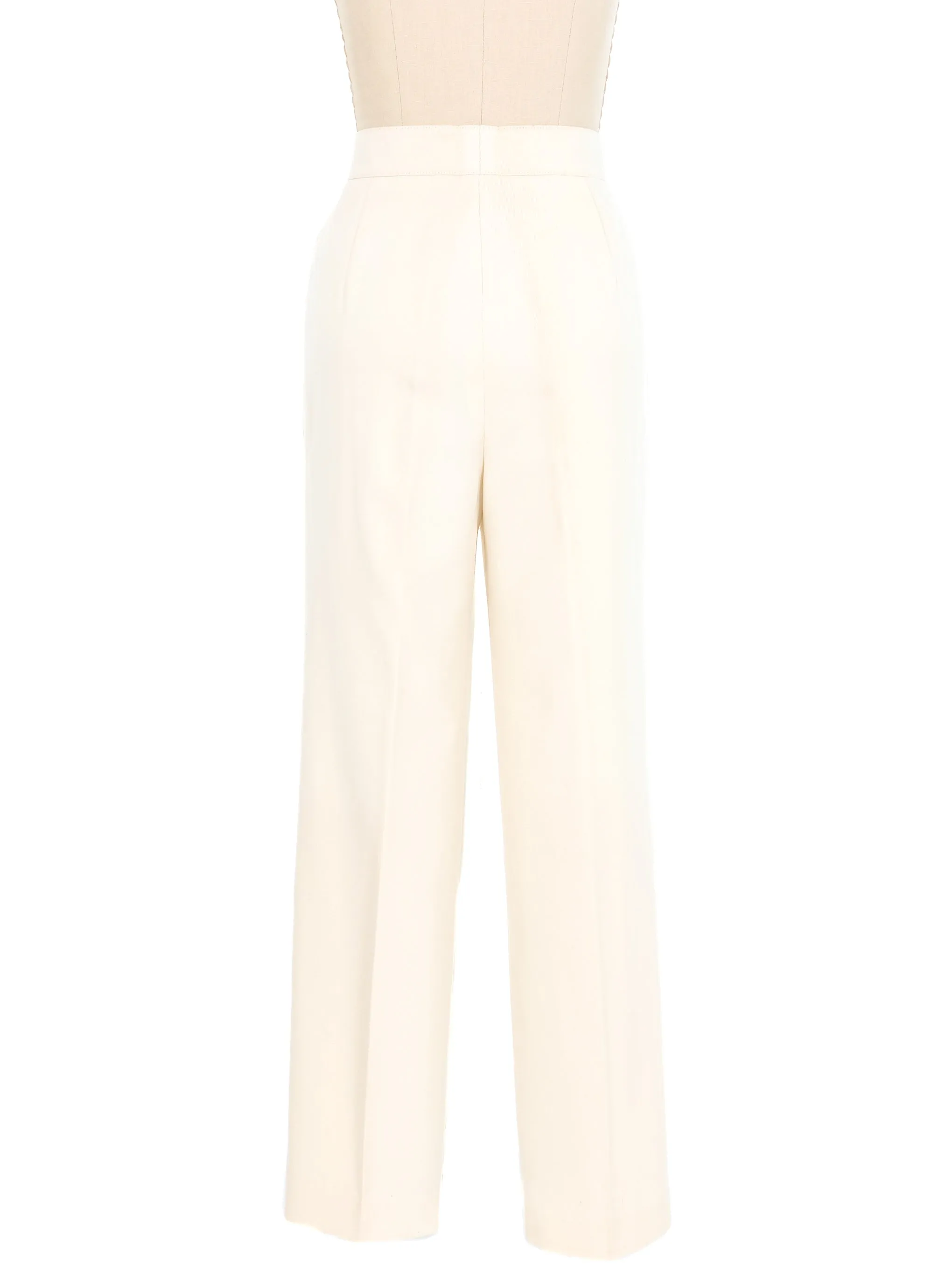 Escada White High Waisted Trousers