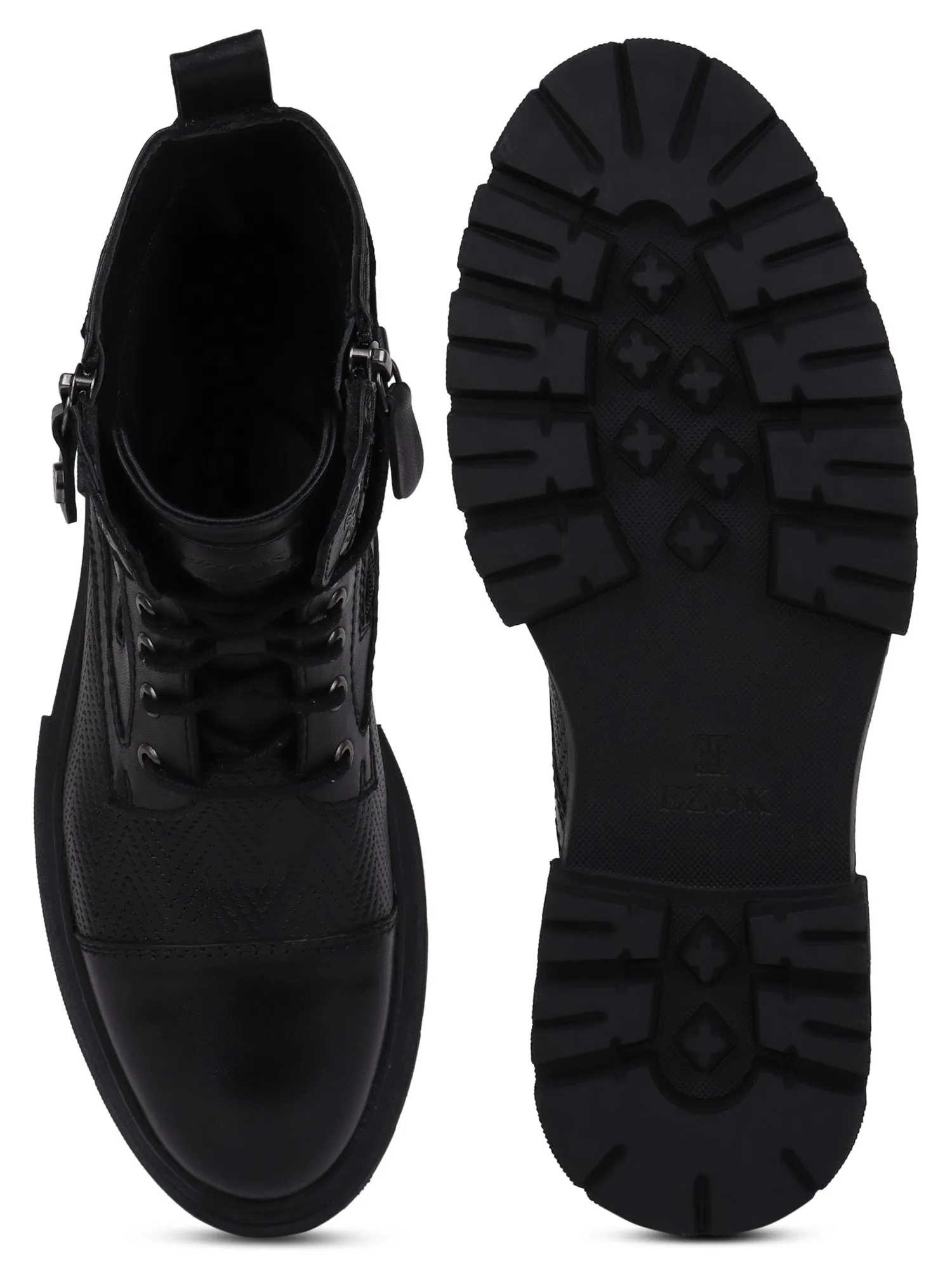 Ezok Stan Black Casual Boot Shoes