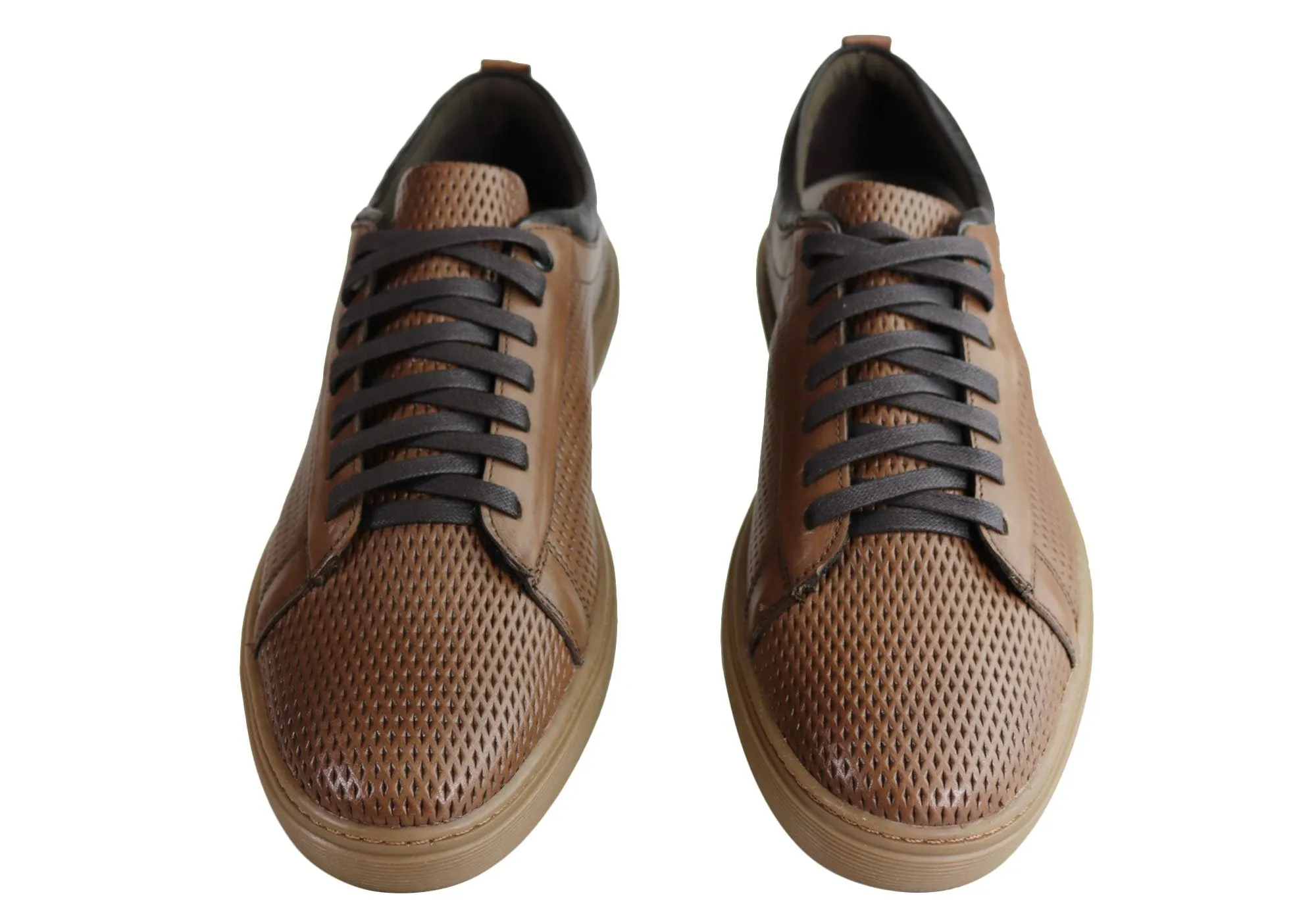 Ferricelli Finch Mens Leather Lace Up Casual Shoes Made In Brazil