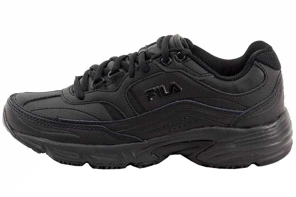 Fila Women's Memory Workshift Sneakers Slip Resistant Trainers Black Sz: 6W