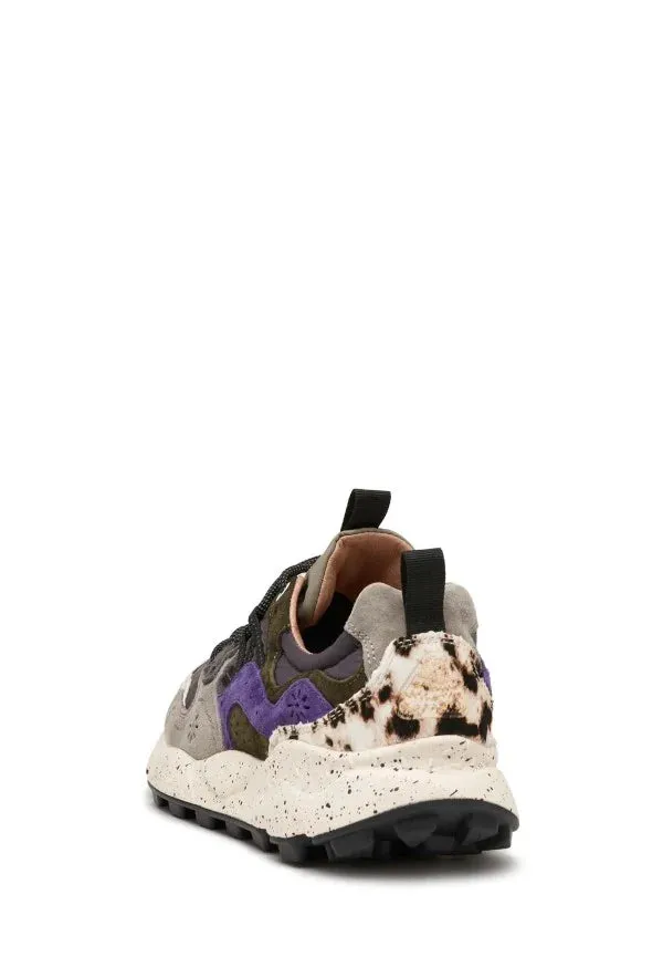 FLOWER MOUNTAIN | SNEAKERS MUJER | YAMANO 3 UNI PONY HAIR/SUEDE/NYLON MULTICOLOR-GREY | GRIS