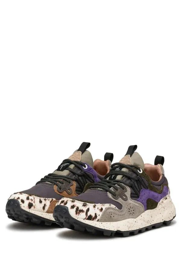 FLOWER MOUNTAIN | SNEAKERS MUJER | YAMANO 3 UNI PONY HAIR/SUEDE/NYLON MULTICOLOR-GREY | GRIS