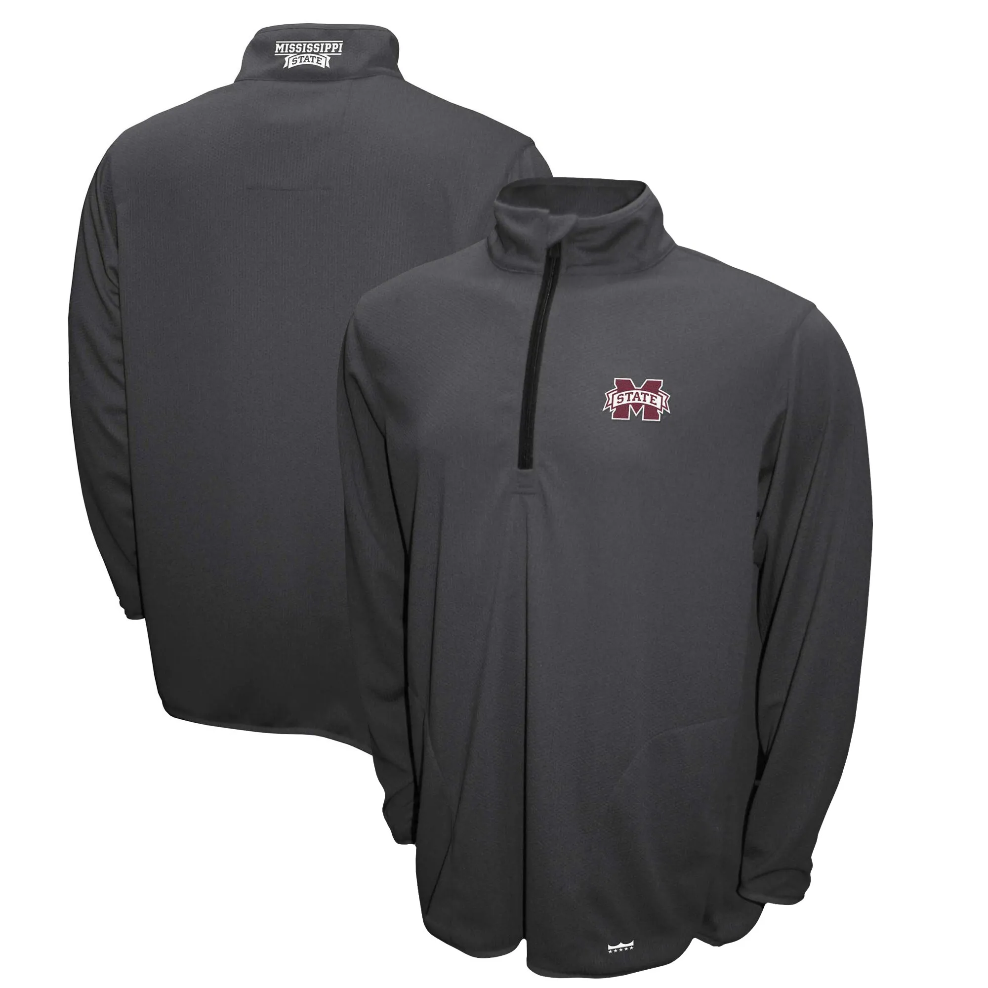 Franchise Club Mississippi State Bulldogs Gray Breeze Quarter-Zip Pullover