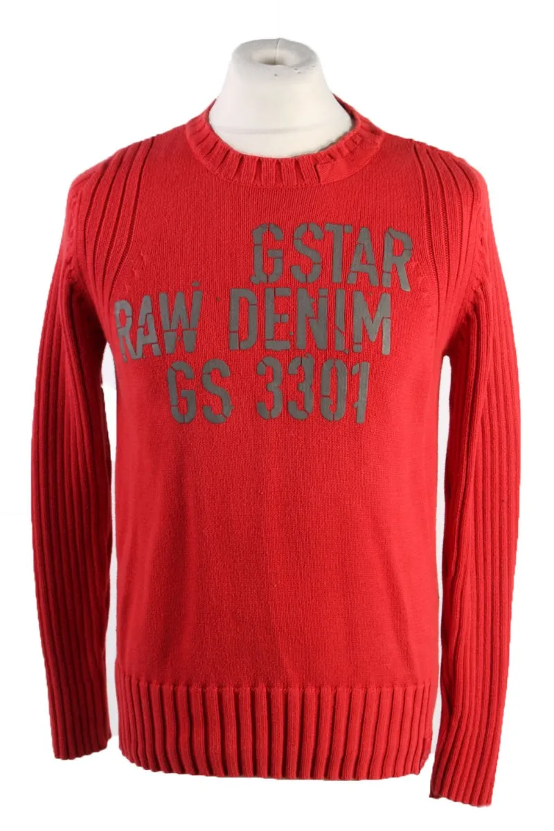 G Star Pullover Jumper Red M - Pepper Tree London