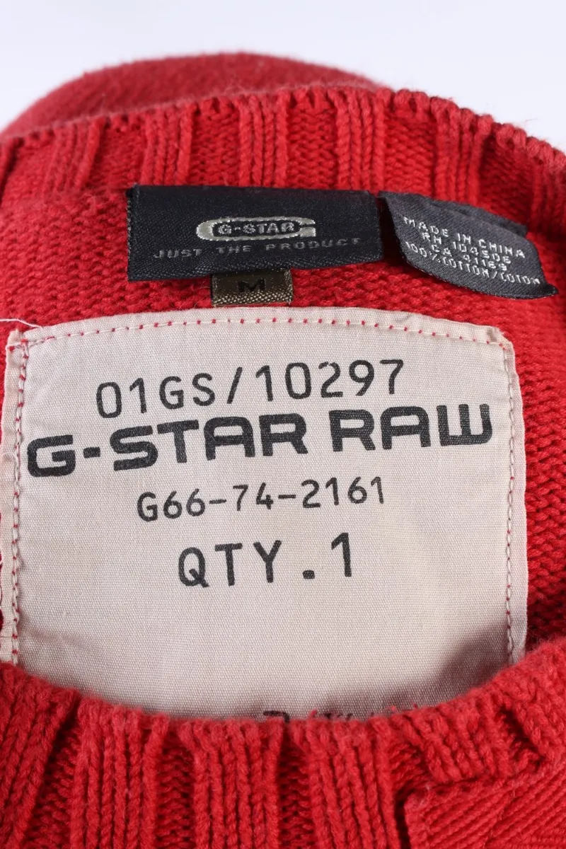 G Star Pullover Jumper Red M - Pepper Tree London