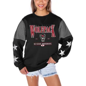 Gameday Couture NC State Wolfpack Women's Black Shining Spirit Fleece Pullover Sweatshirt