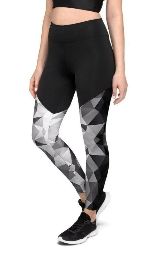 Glass Geometric Compression Leggings